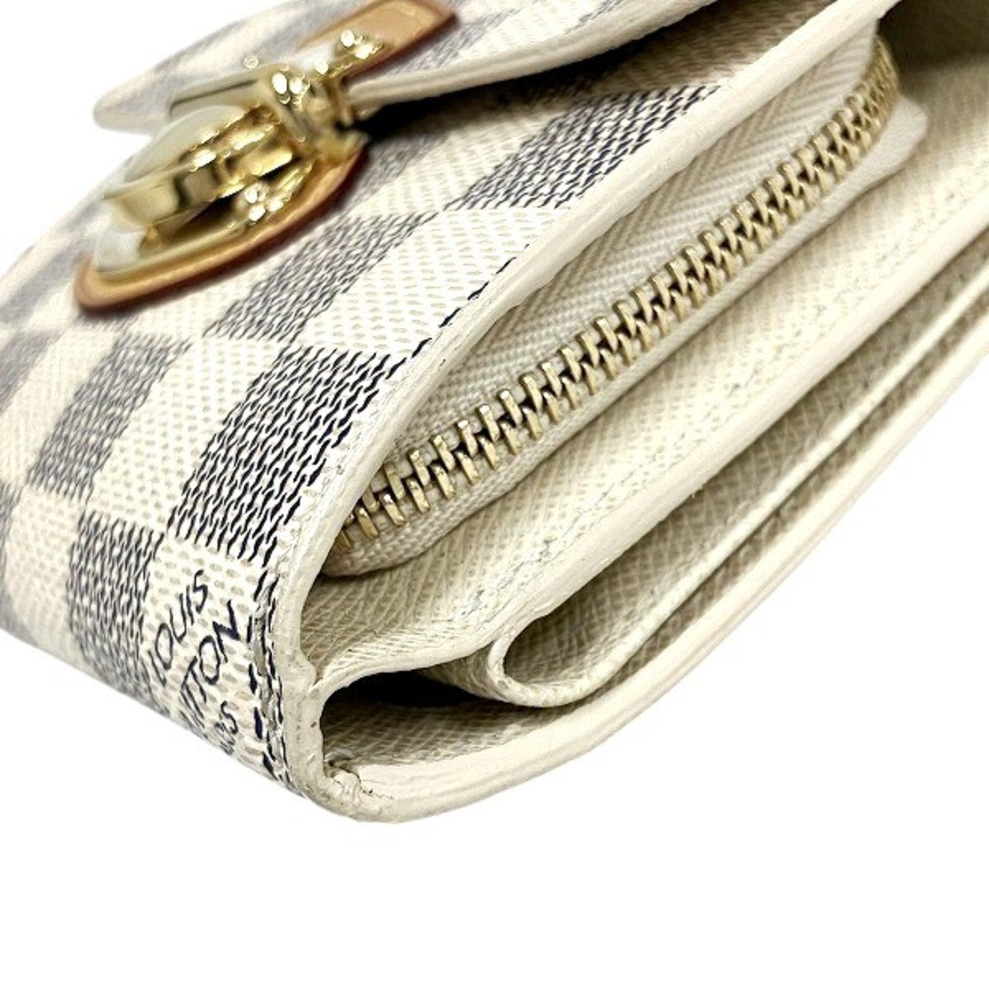 Louis Vuitton White Damier Azur Coin Purse/Coin Case (Pre-Owned)