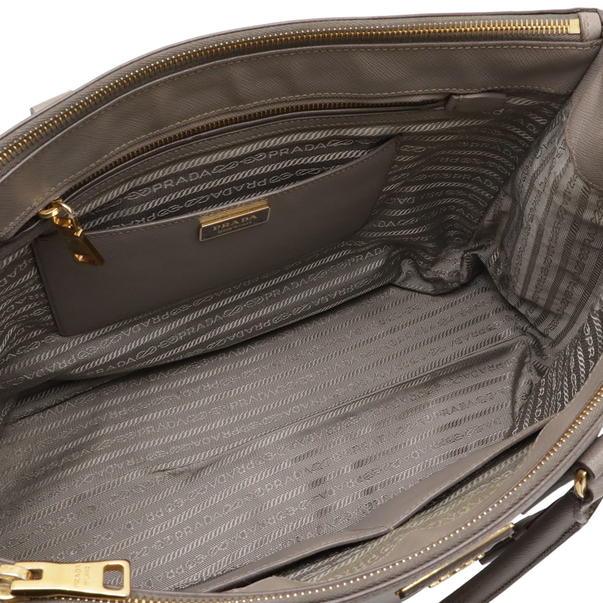 Prada Saffiano Leather Handbag Shoulder Bag (Pre-Owned)