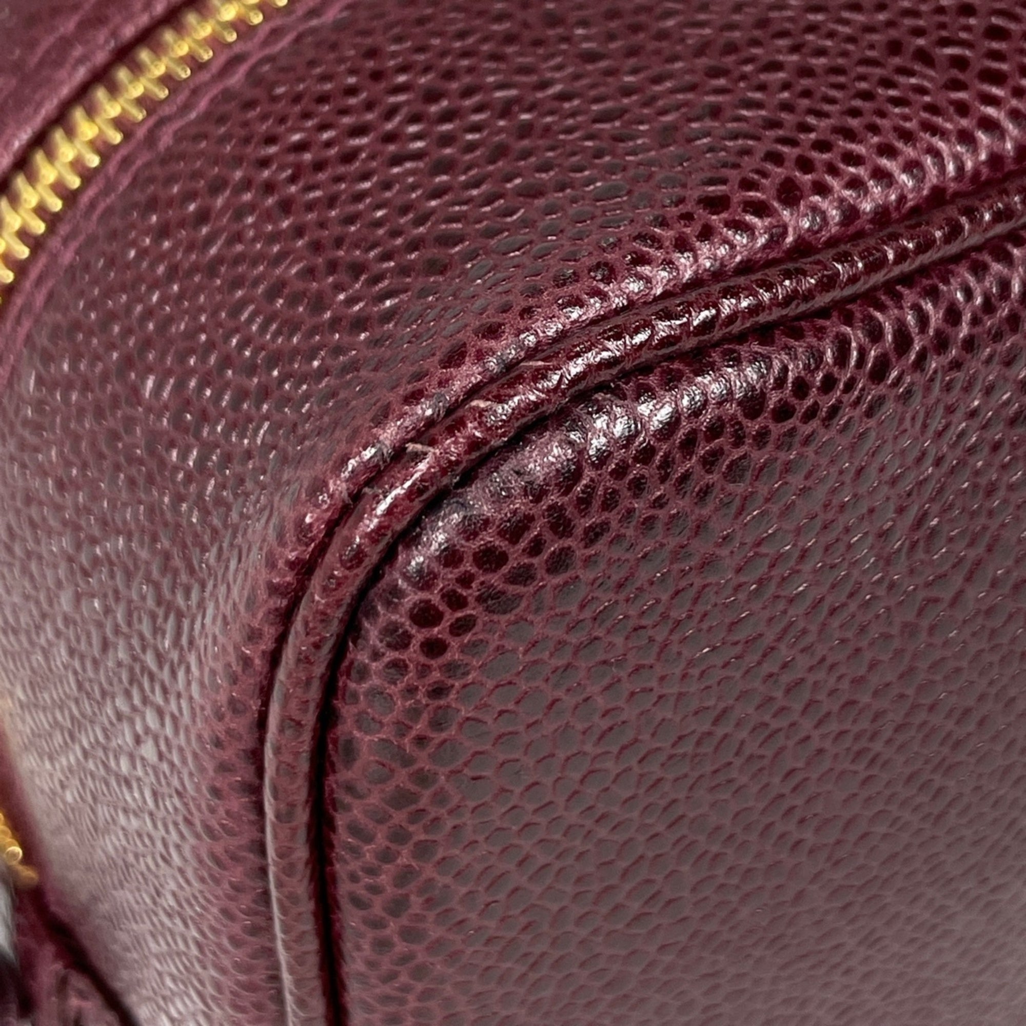 Chanel Bordeaux Grained Calfskin Pouch (Pre-Owned)