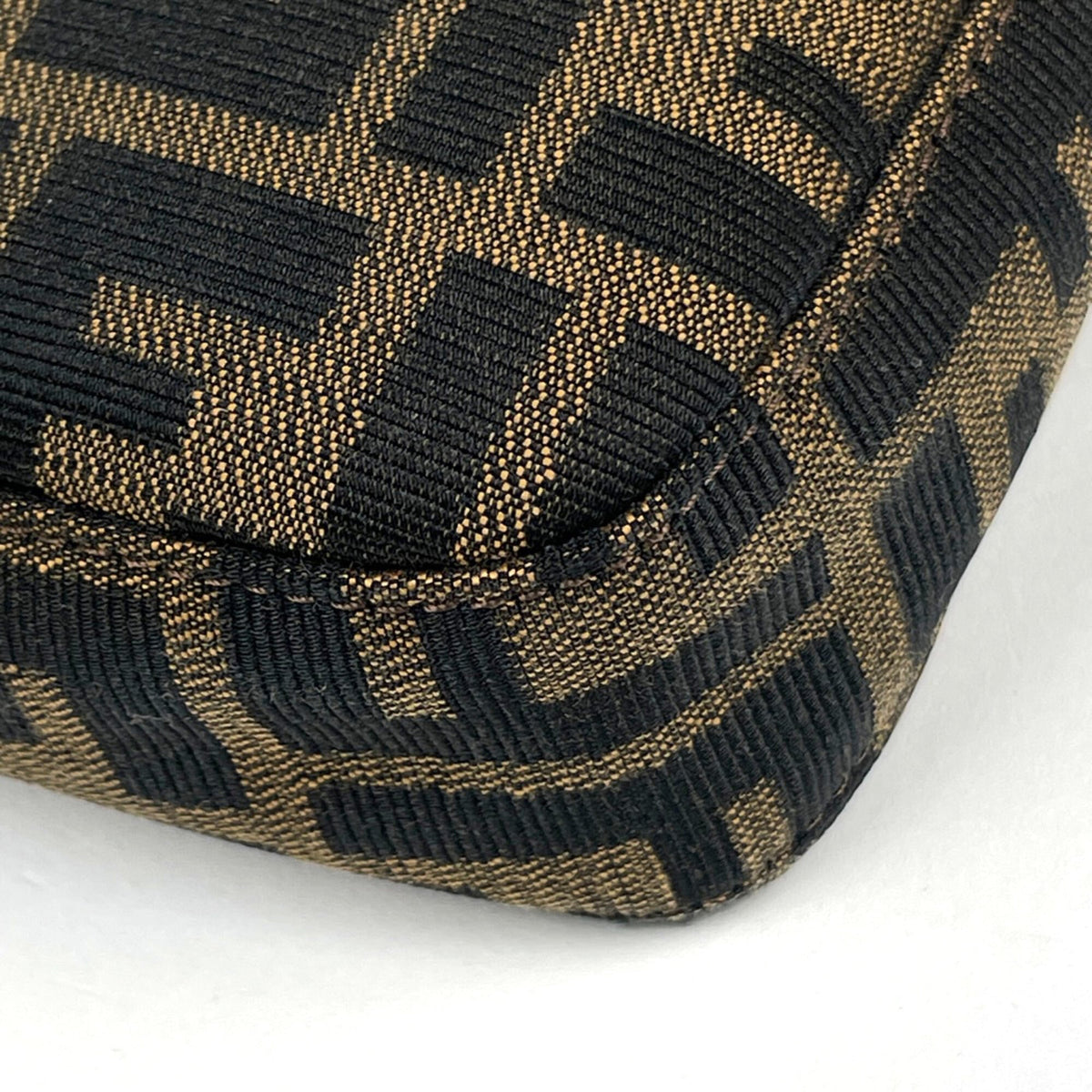 Fendi Brown Canvas Leather Shoulder Bag (Pre-Owned)