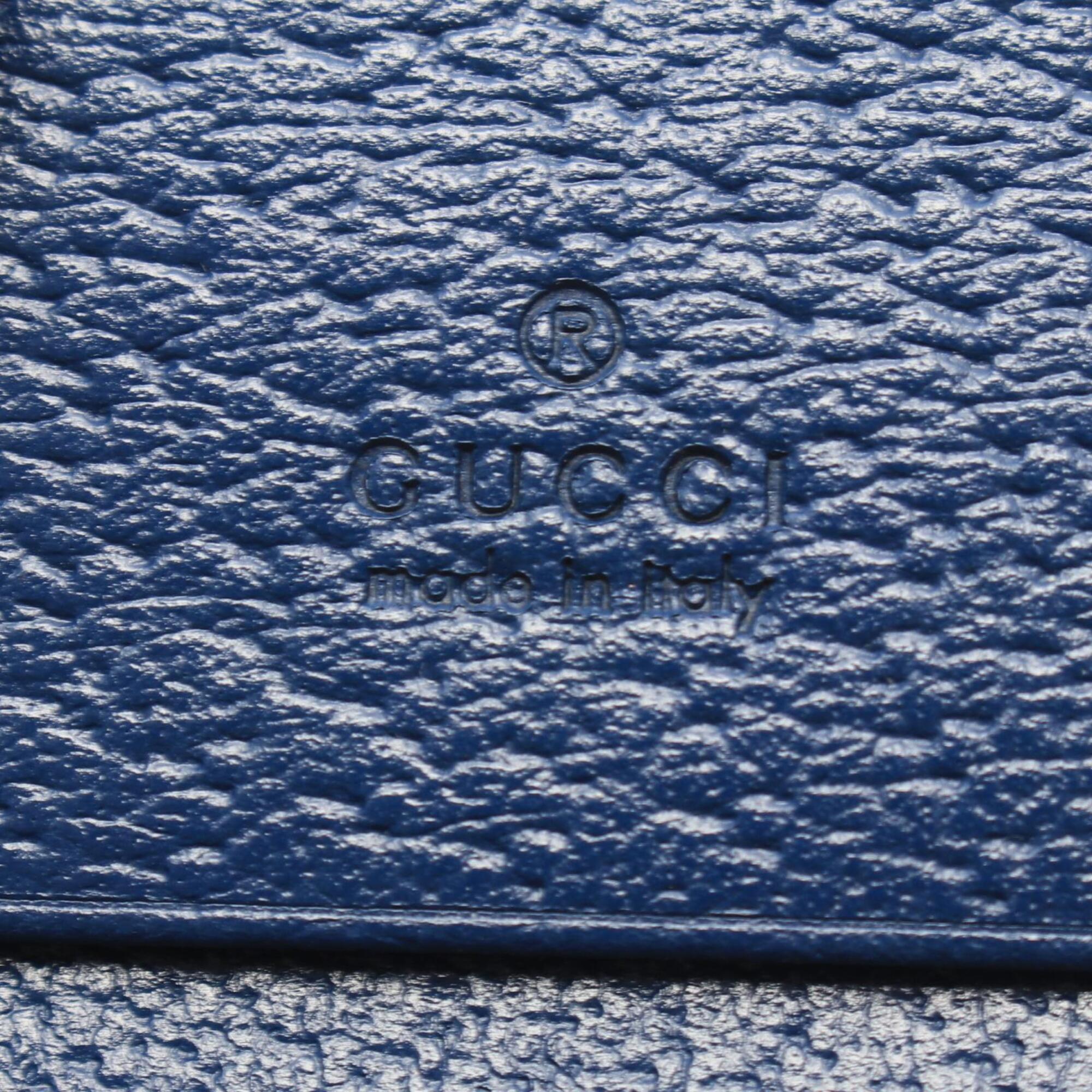 Gucci Navy Leather Wallet (Bi-Fold) (Pre-Owned)
