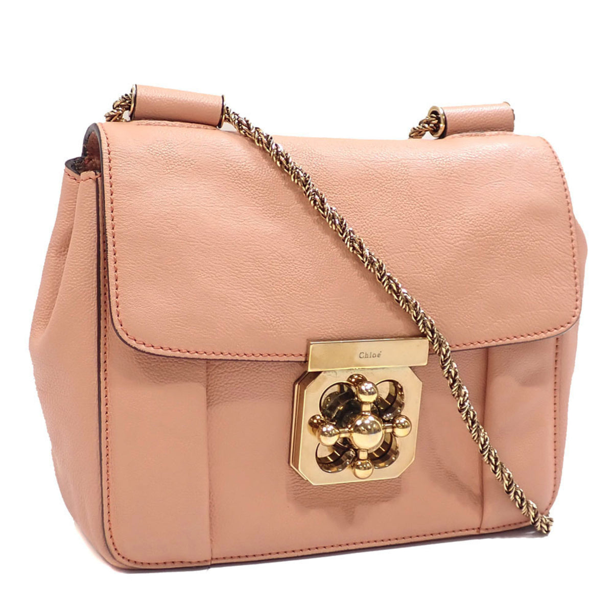 Chloé Elsie Pink Leather Shoulder Bag (Pre-Owned)
