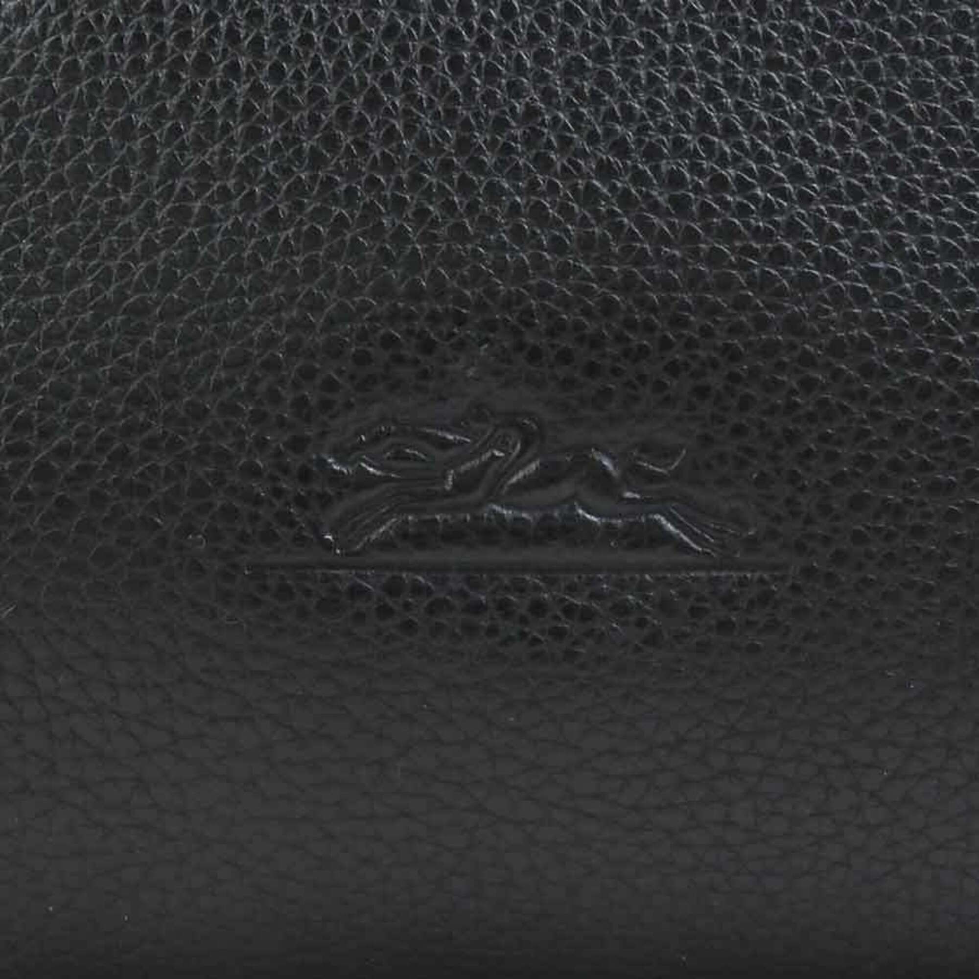 Longchamp Black Leather Shoulder Bag (Pre-Owned)