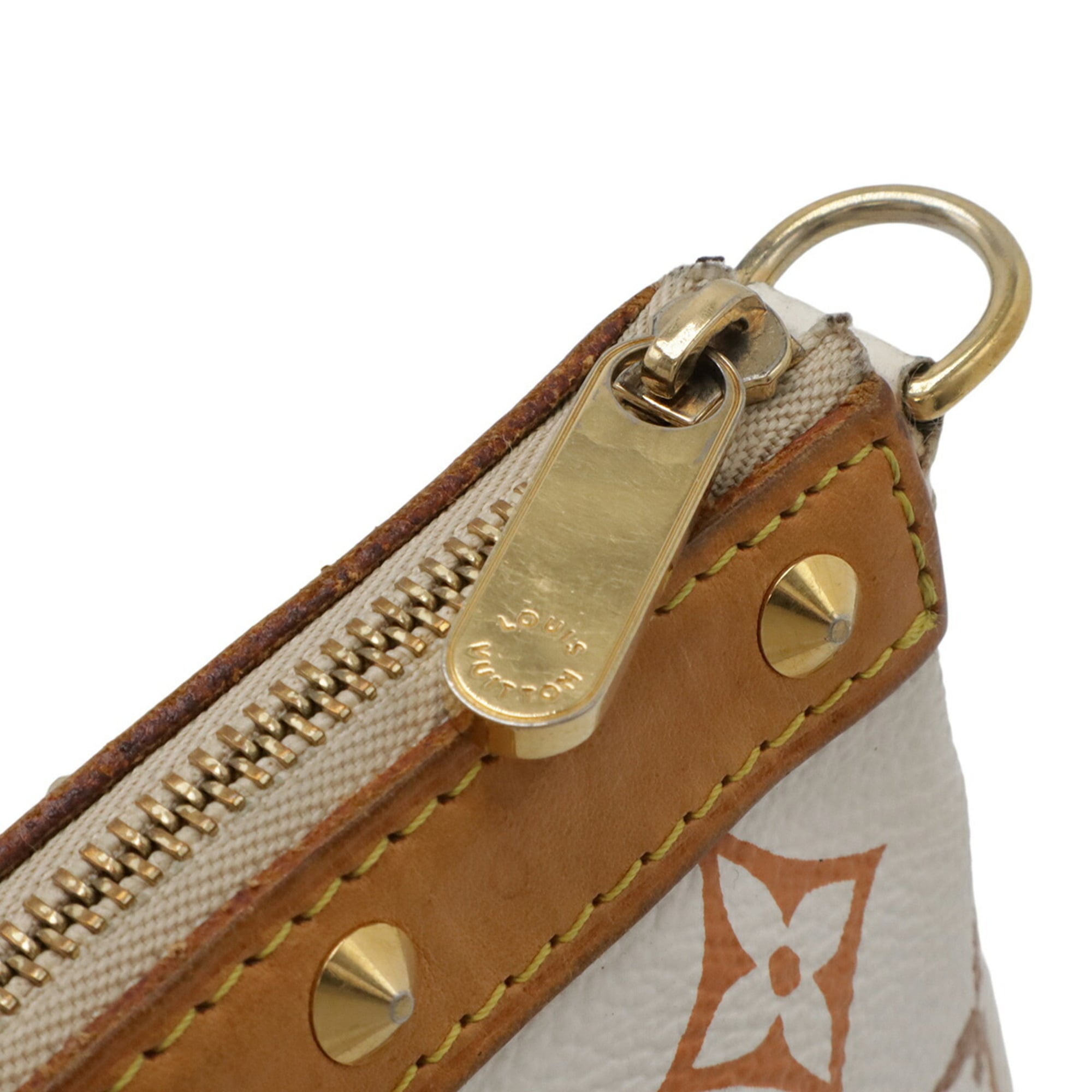 Louis Vuitton Blanc Monogram Canvas Pvc Coated Canvas Handbag Pochette Pouch (Pre-Owned)