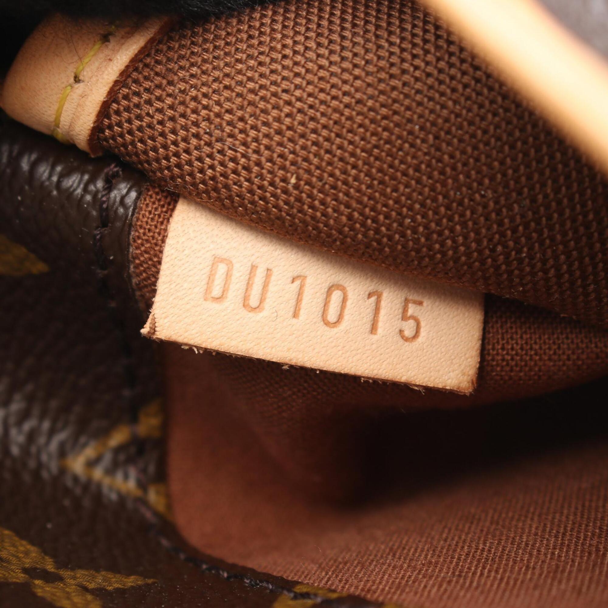 Louis Vuitton Brown Coated Canvas Leather Handbag Shoulder Bag (Pre-Owned)
