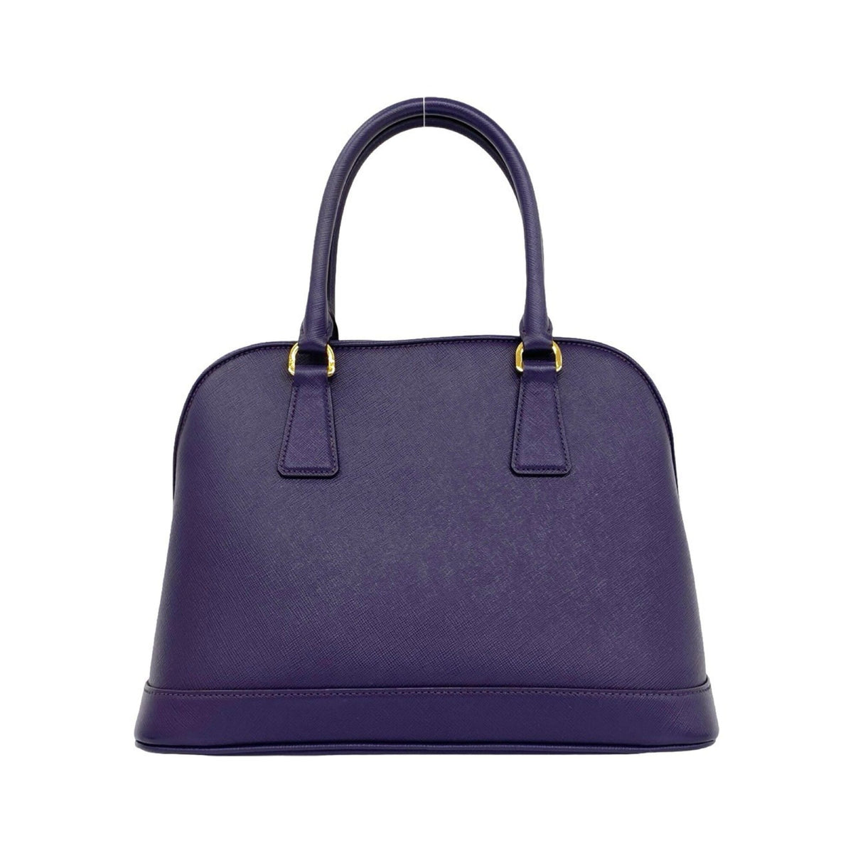 Prada Purple Leather Handbag Shoulder Bag Tote Bag (Pre-Owned)