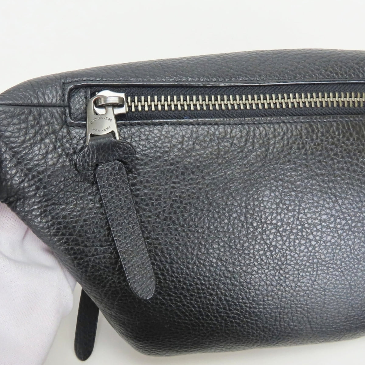 Coach Beige Black Signature Line Canvas Leather Sling Bag (Pre-Owned)