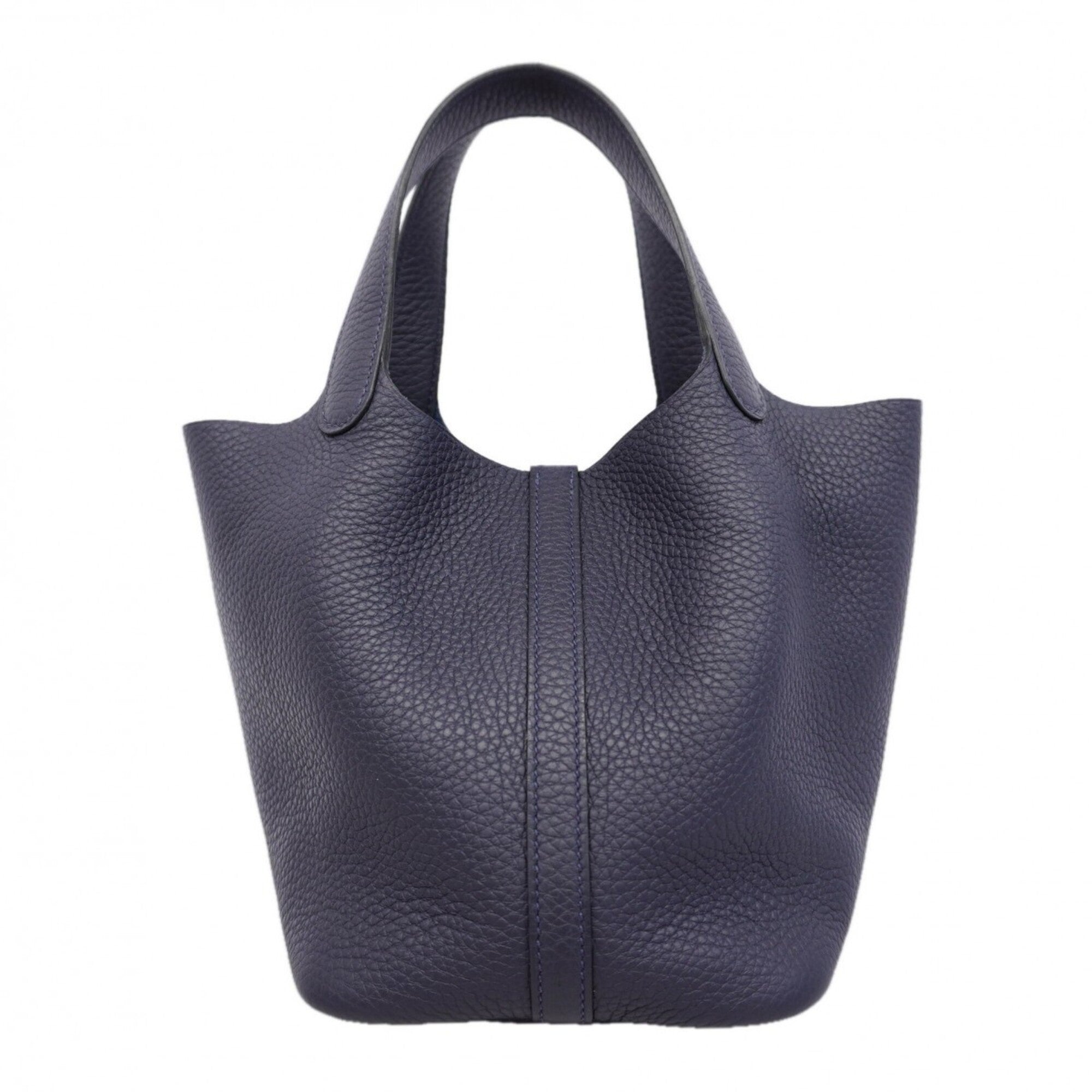 Hermes Blue Obscurs Taurillon Clemence Leather Handbag (Pre-Owned)