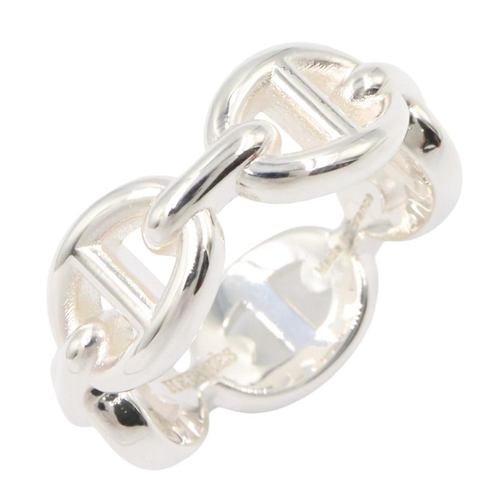 Hermes Silver Silver 925 Band Ring (Pre-Owned)