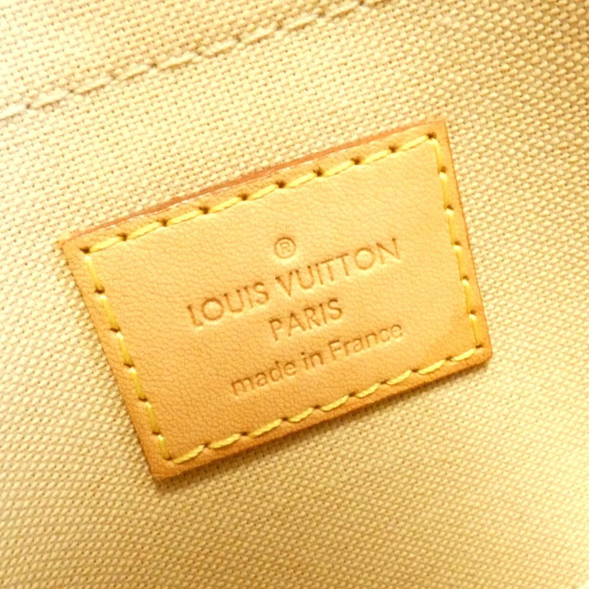 Louis Vuitton Azur White Coated Canvas Shoulder Bag (Pre-Owned)