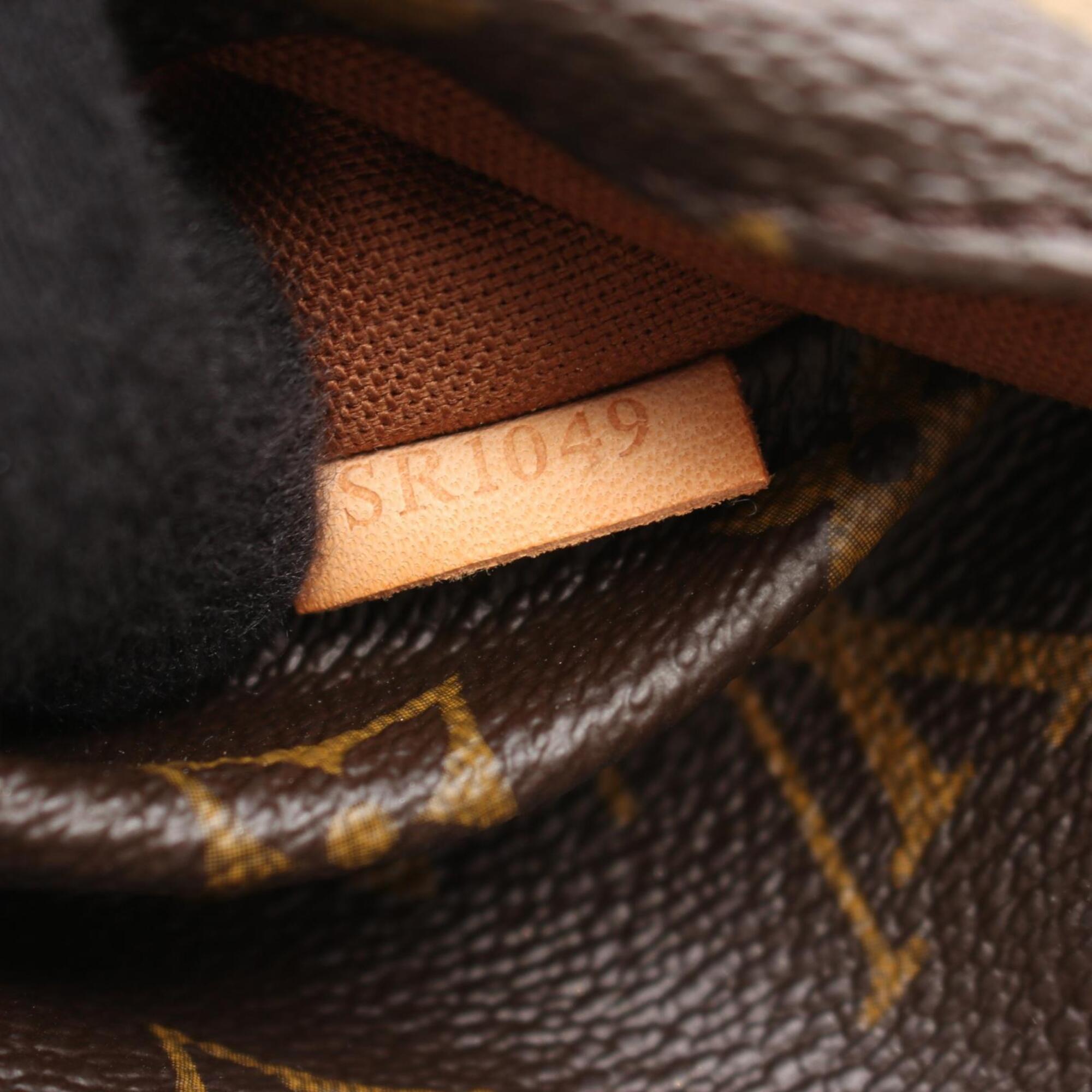 Louis Vuitton Brown Monogram Leather Handbag Tote Bag (Pre-Owned)