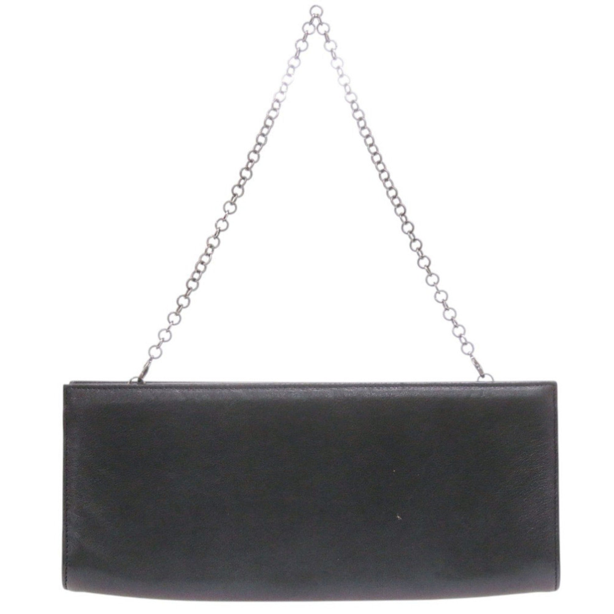 Salvatore Ferragamo Metallic Gray Leather Shoulder Bag (Pre-Owned)