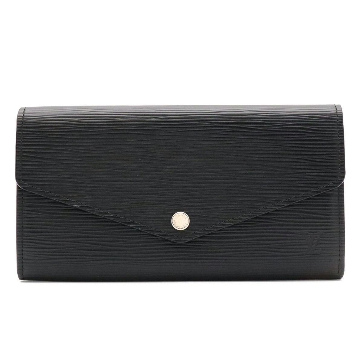 Louis Vuitton Black Noir Epi Leather Long Wallet (Bi-Fold) (Pre-Owned)