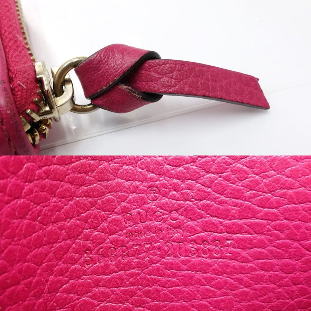 Gucci Pink Leather Coin Purse/Coin Case (Pre-Owned)