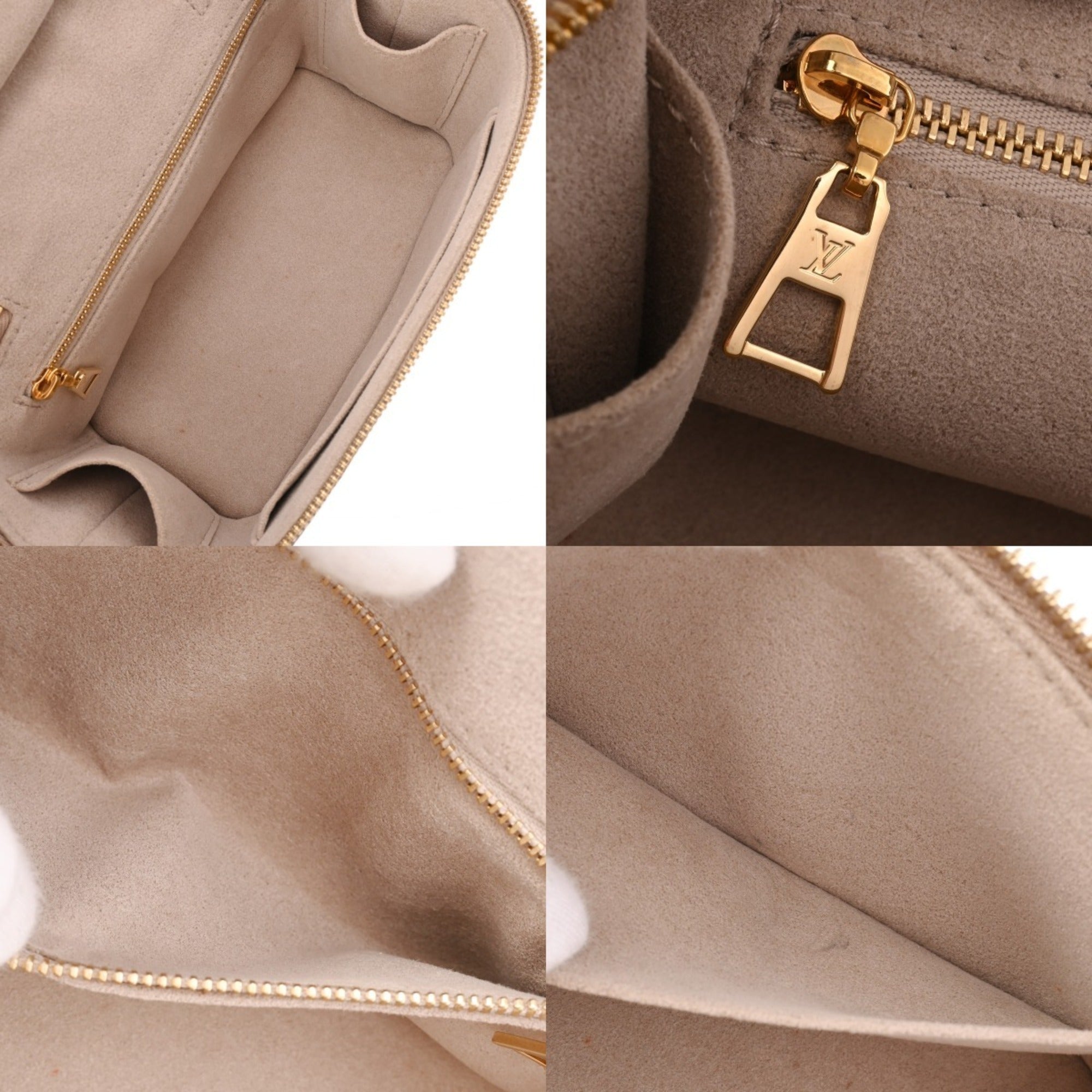 Louis Vuitton Cream Tourterelle Leather Vanity Bag (Pre-Owned)