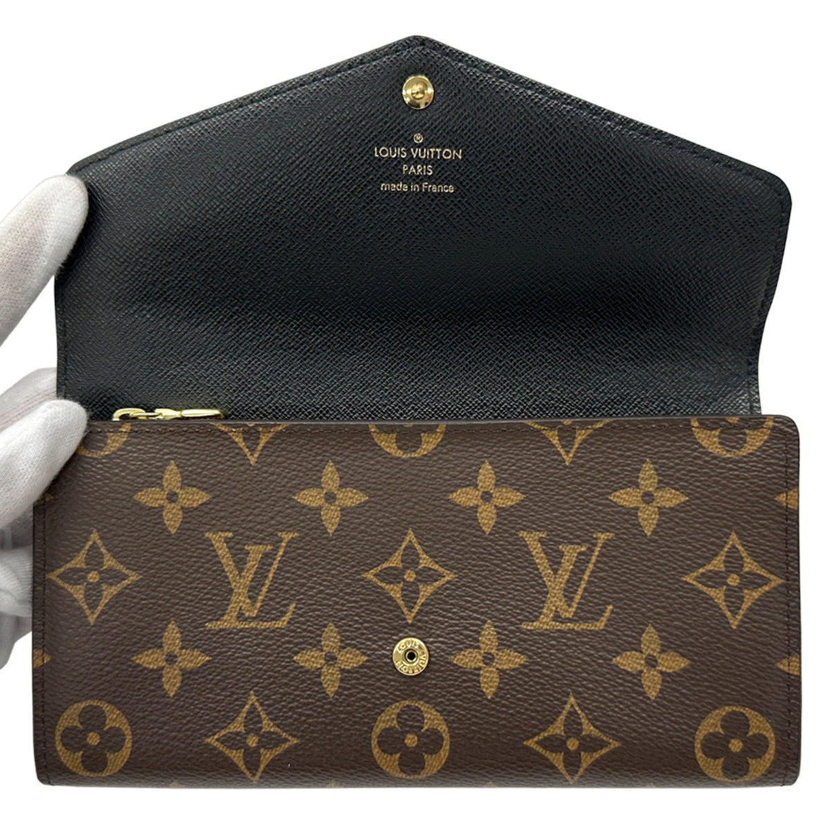 Louis Vuitton Brown Monogram Canvas Long Wallet (Bi-Fold) (Pre-Owned)