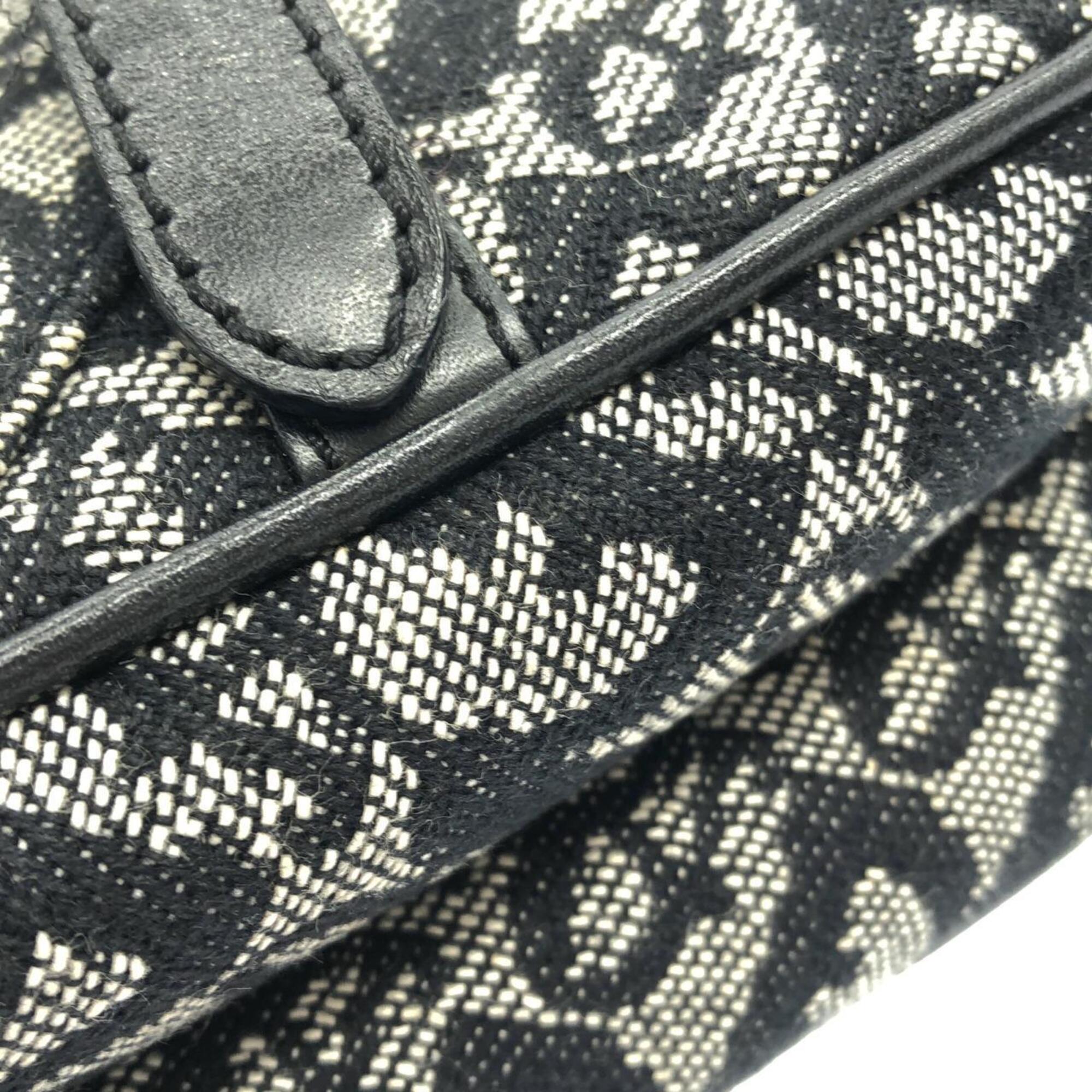 Christian Dior Black Canvas Saddle Bag Shoulder Bag (Pre-Owned)