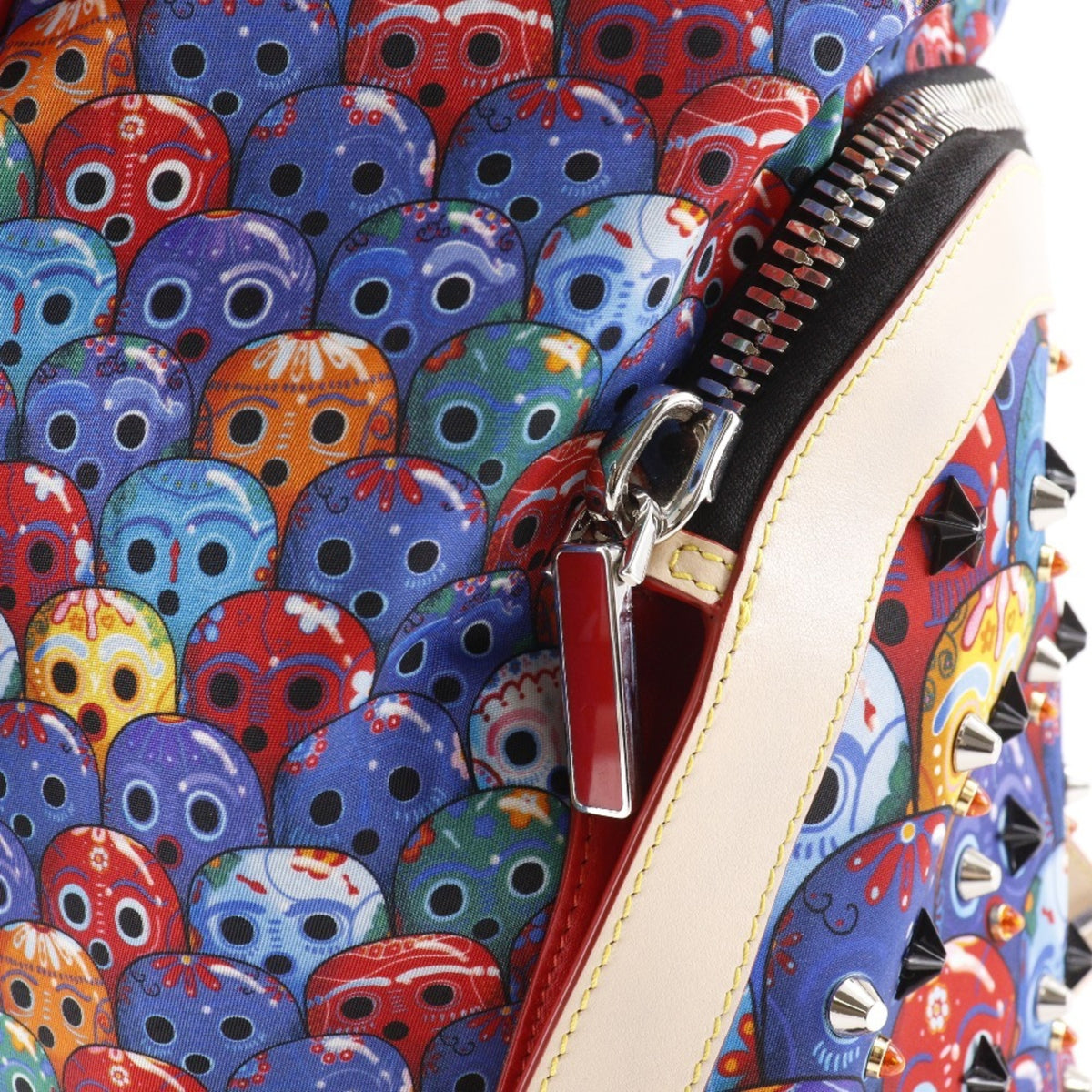 Christian Louboutin Multi-Color Nylon Leather Backpack (Pre-Owned)