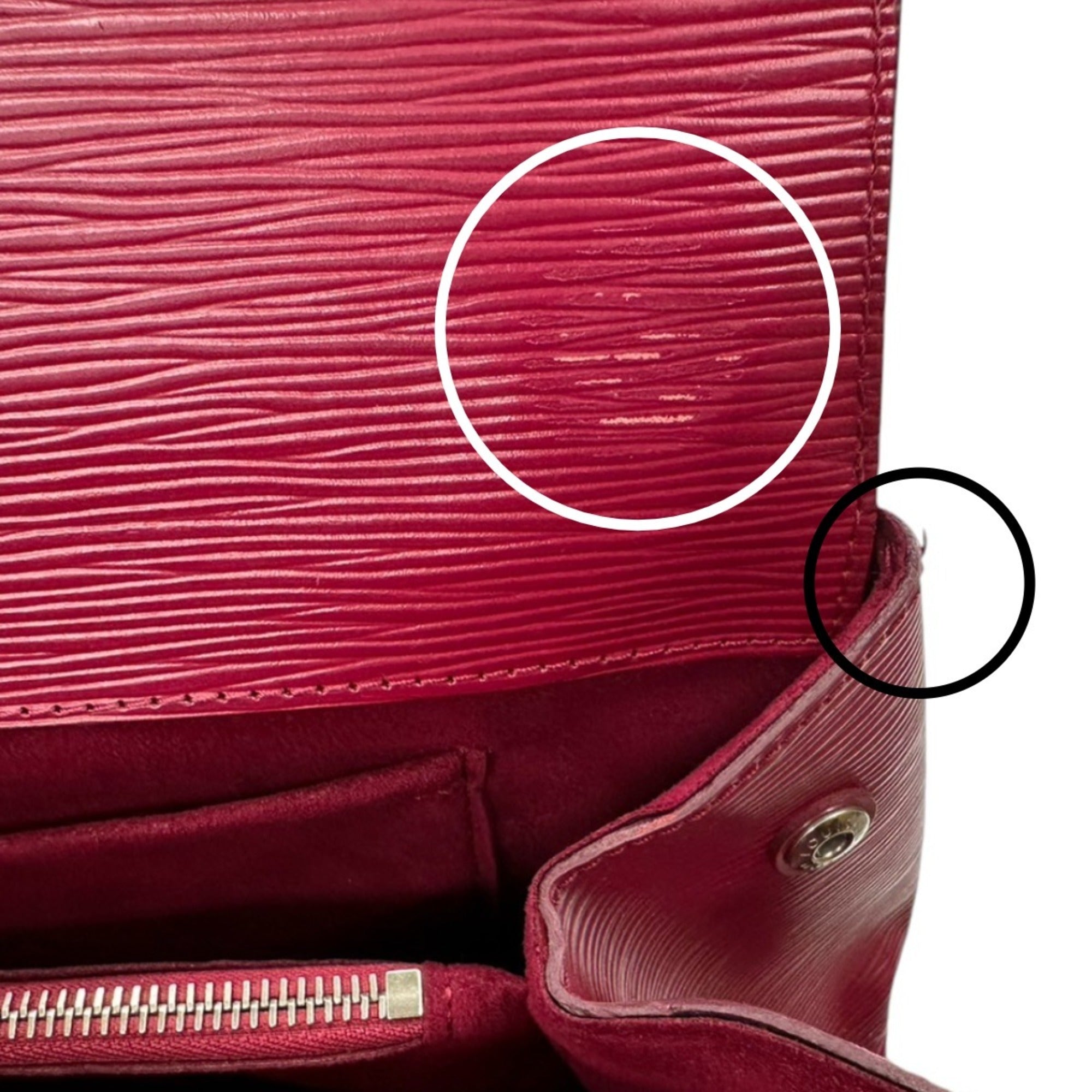 Louis Vuitton Fuchsia Galle Red Color Epi Leather Handbag Shoulder Bag (Pre-Owned)