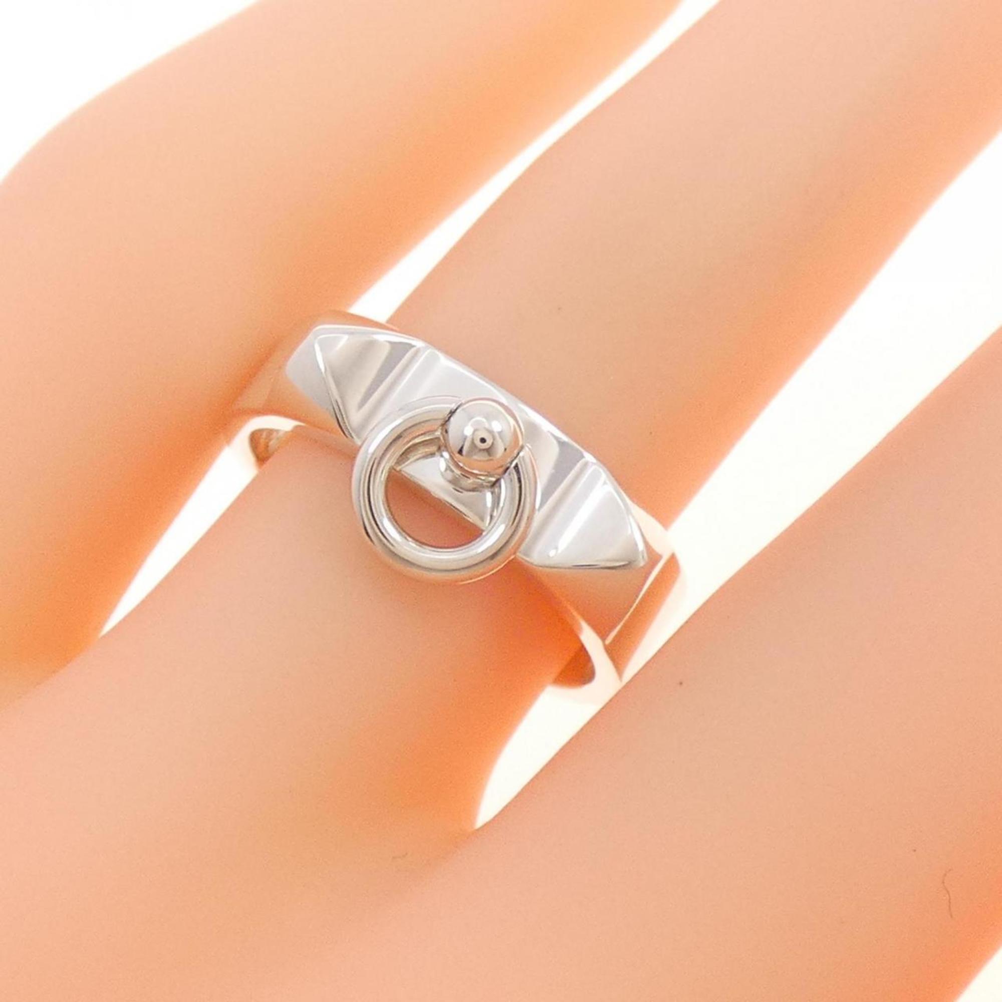 Hermes Collier De Chien Silver 925 Band Ring (Pre-Owned)
