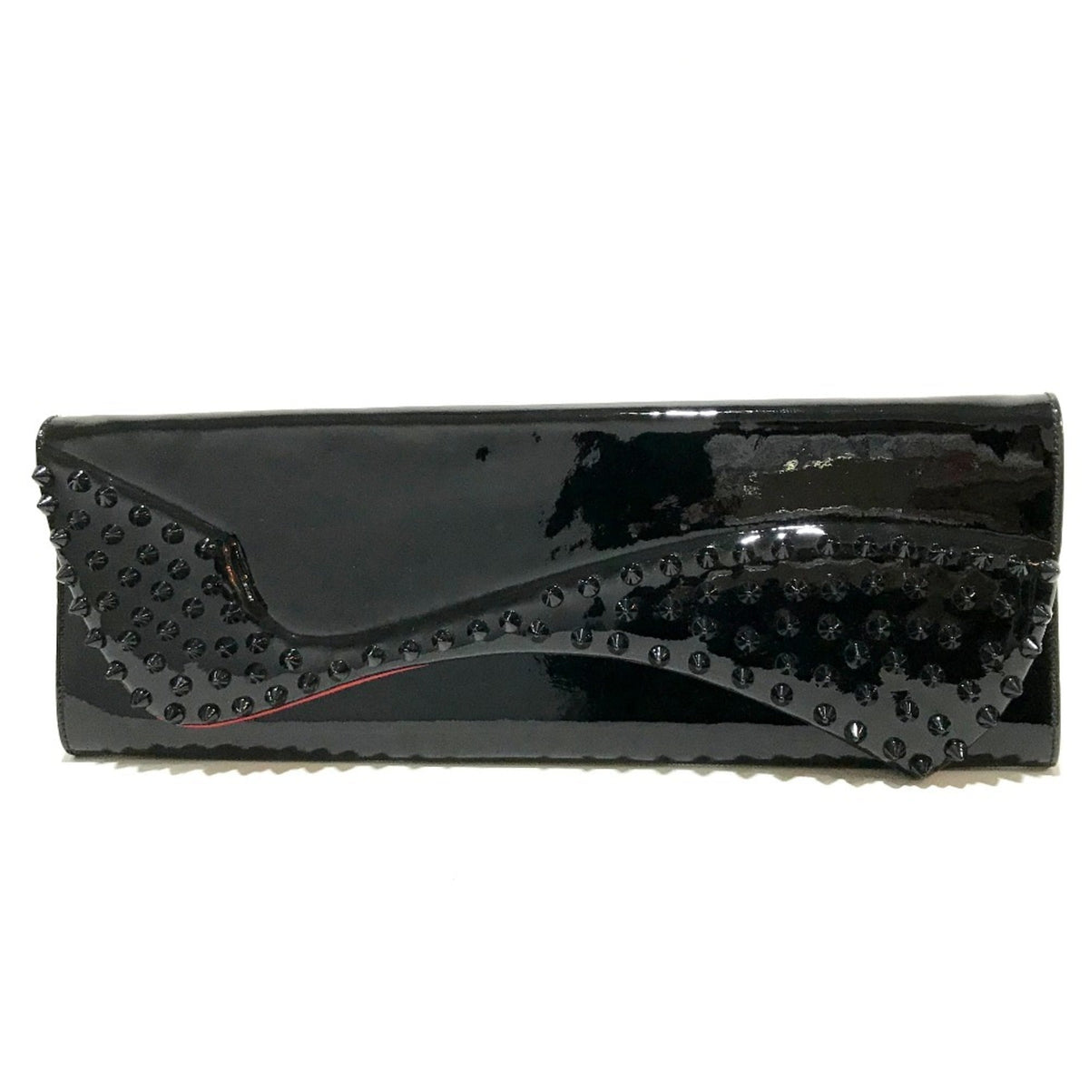 Christian Louboutin Black Patent Leather Clutch Bag (Pre-Owned)