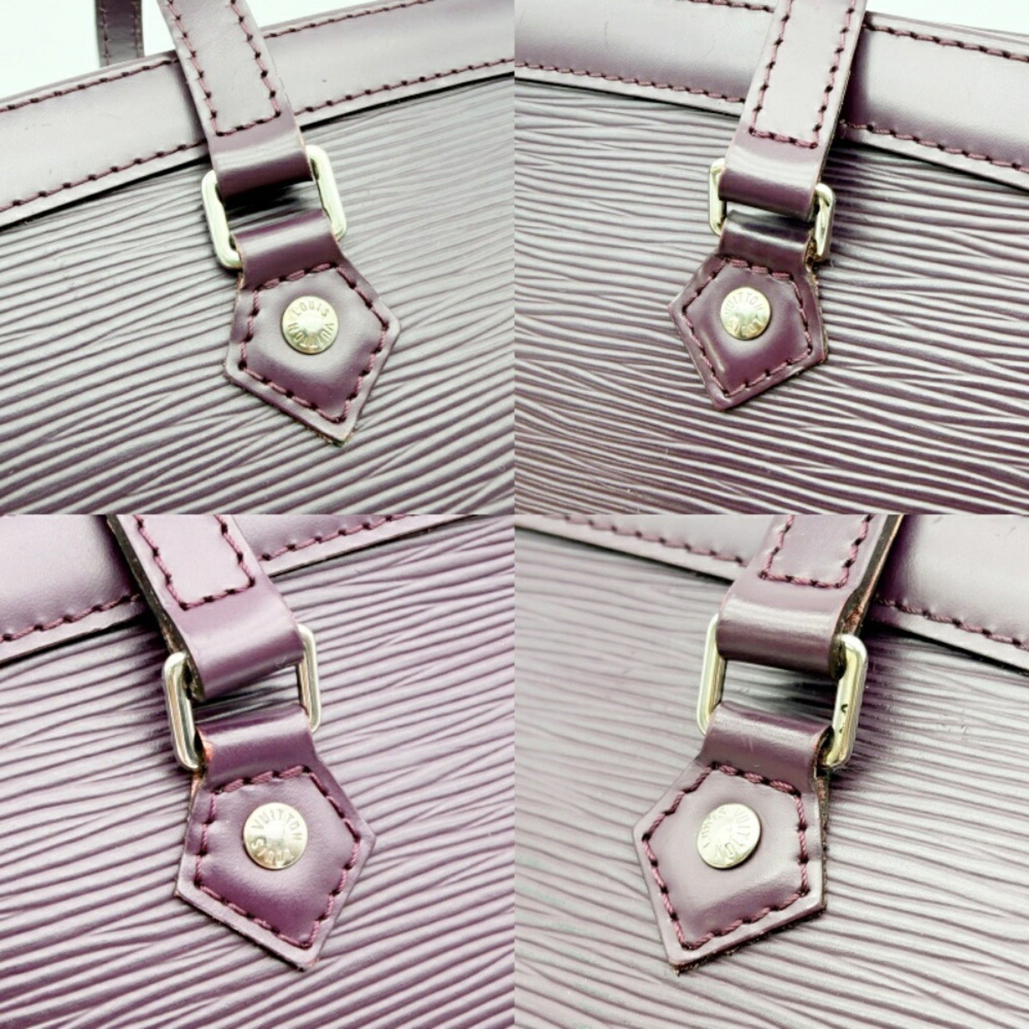 Louis Vuitton Cassis Purple Leather Shoulder Bag (Pre-Owned)