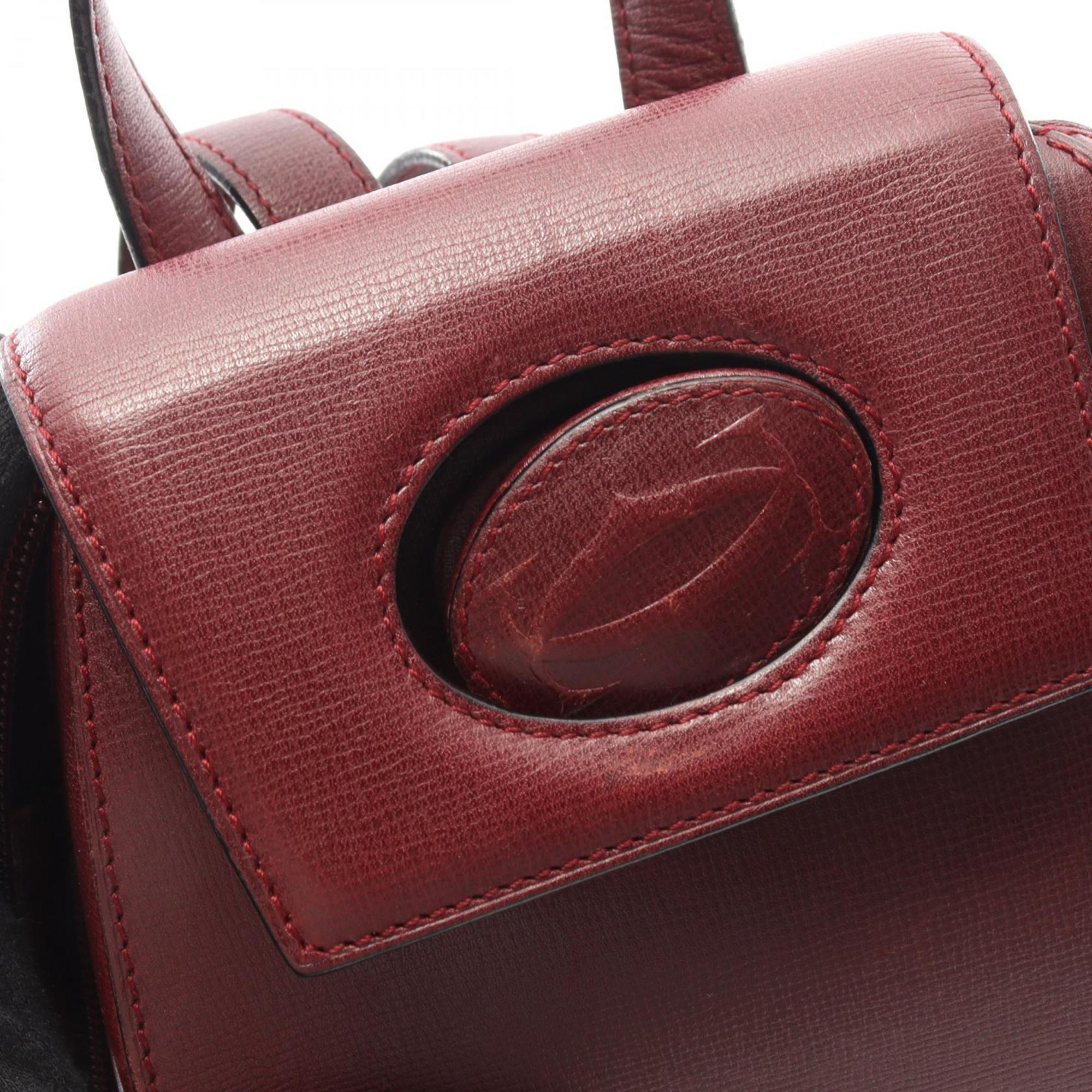 Cartier Bordeaux Leather Backpack (Pre-Owned)