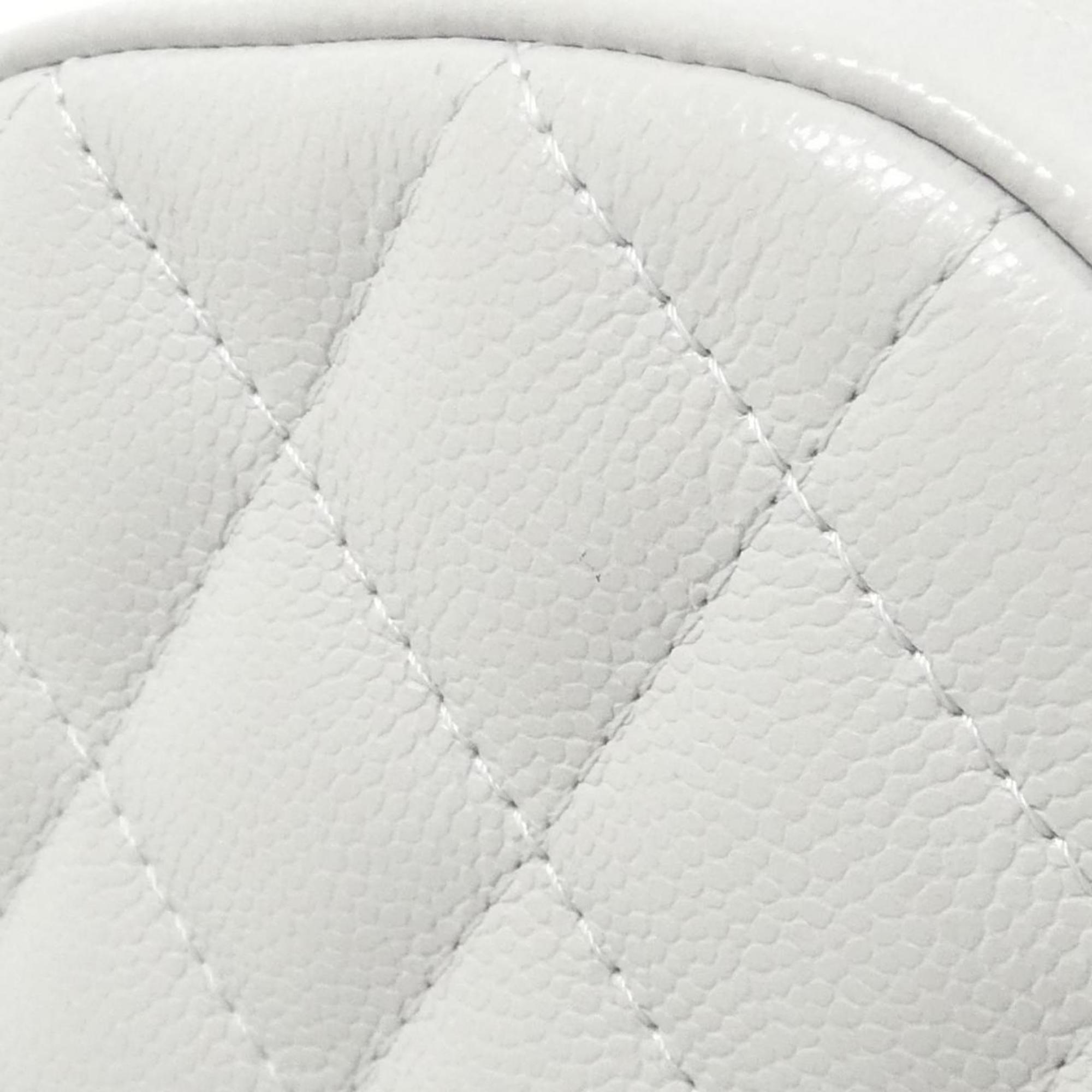 Chanel Light Gray Grained Calfskin Backpack (Pre-Owned)