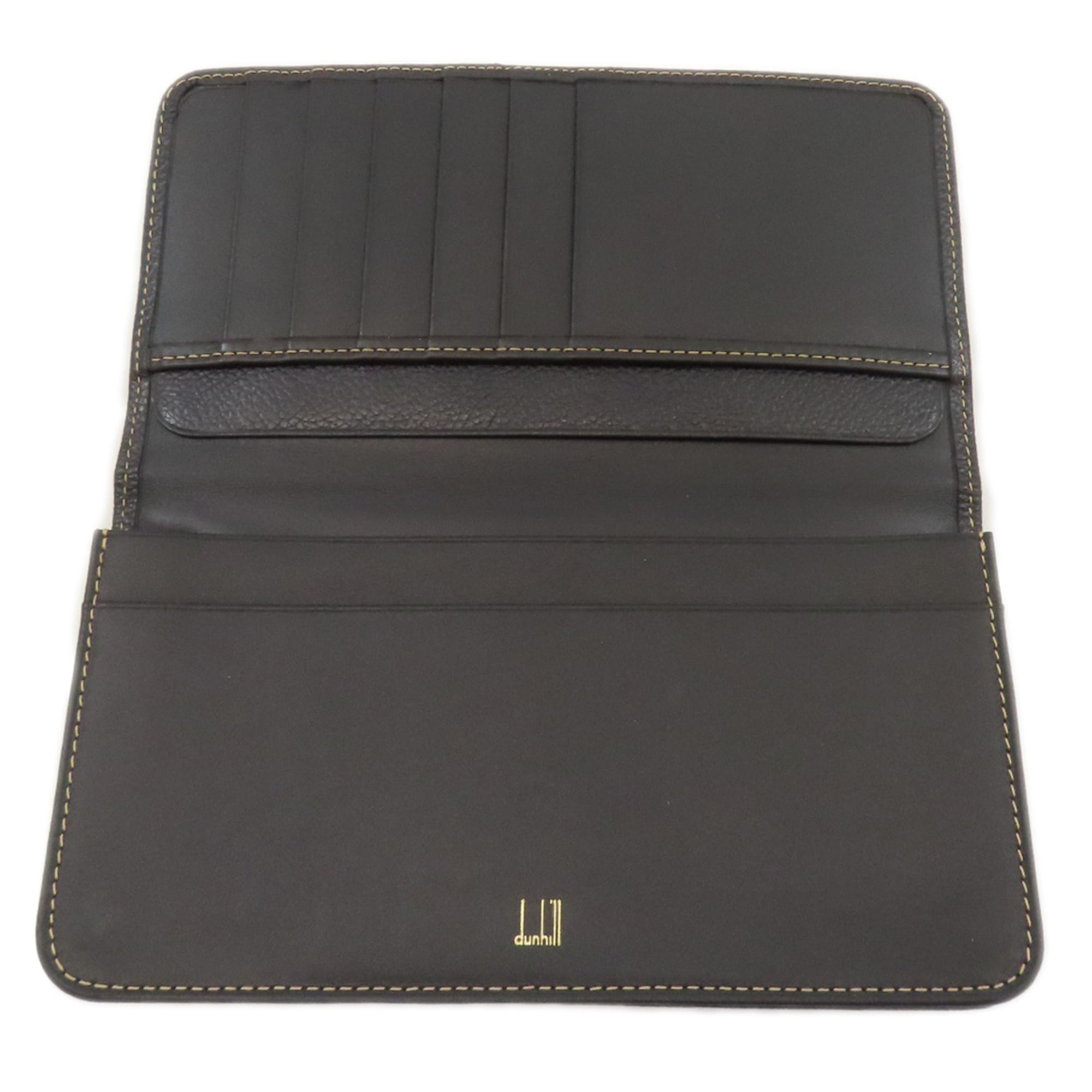 Dunhill Black Leather Long Bill Wallet (Bi-Fold) (Pre-Owned)