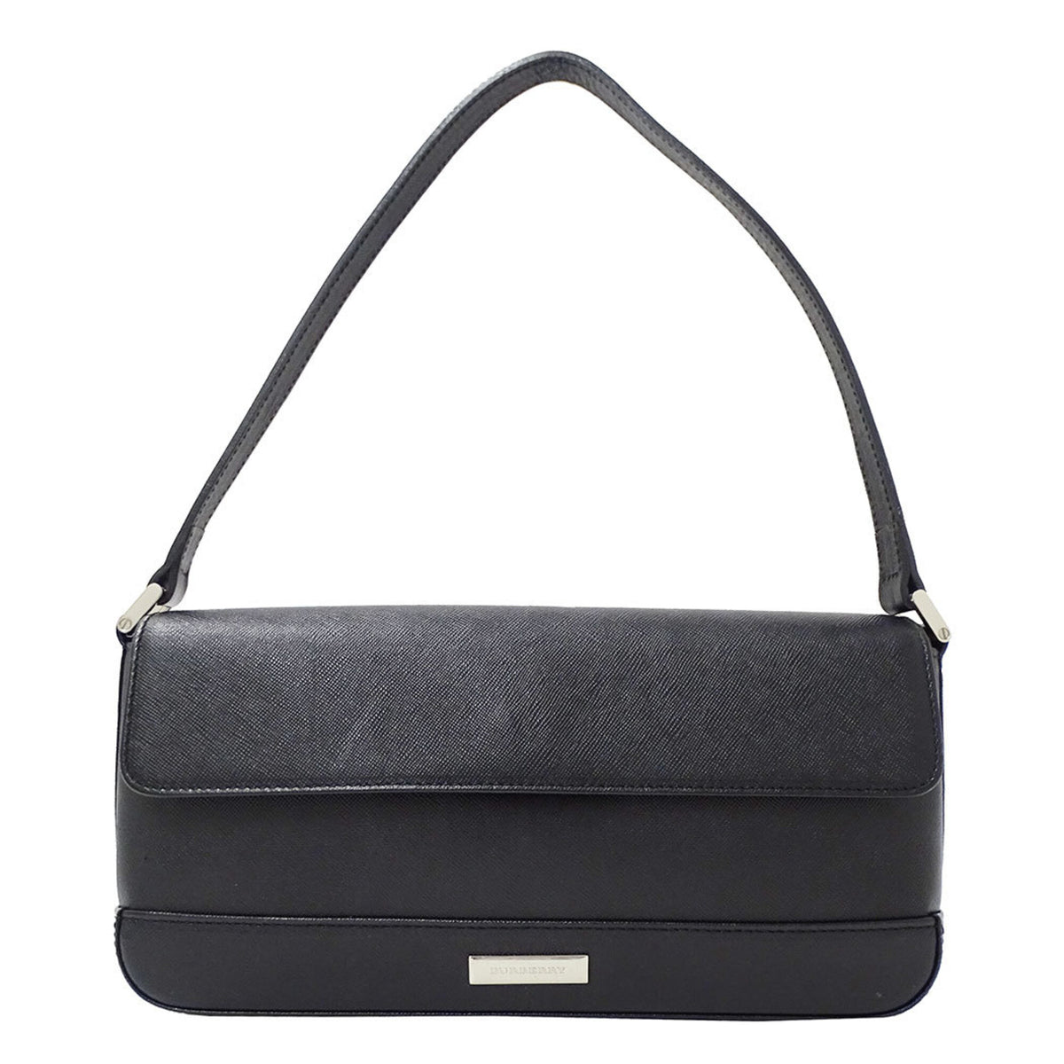 Burberry Black Leather Shoulder Bag (Pre-Owned)