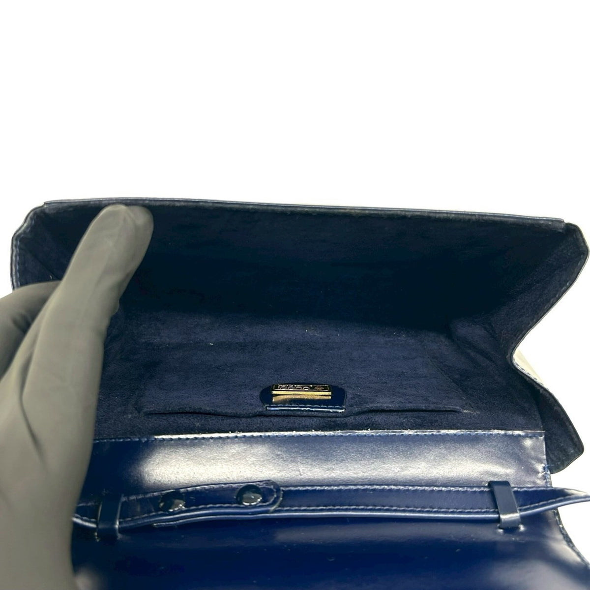 Gucci Navy Leather Pochette Shoulder Bag (Pre-Owned)