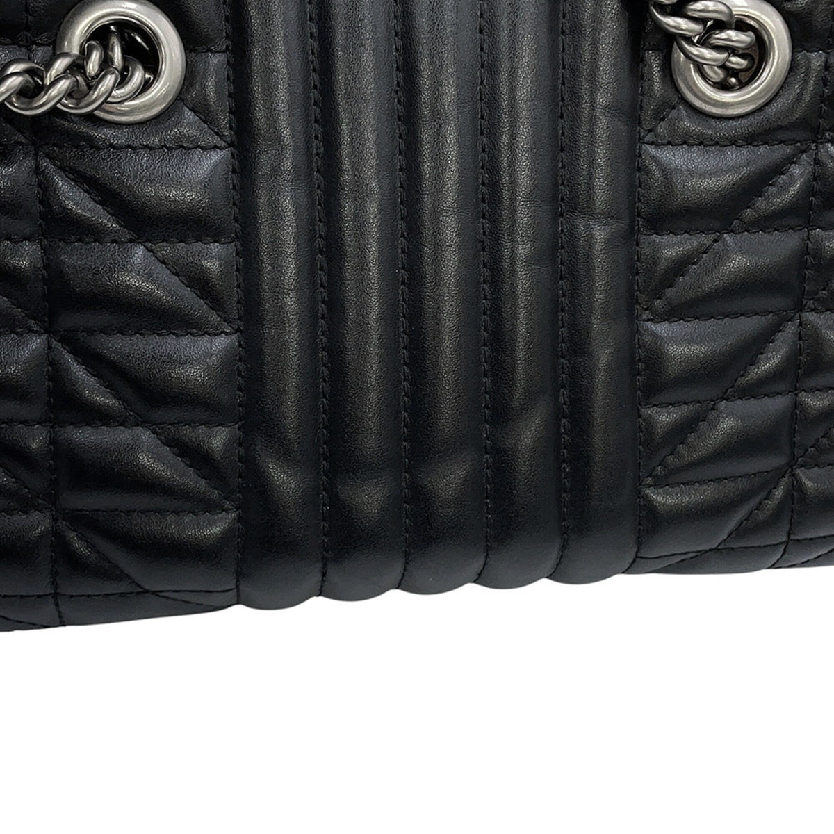 Gucci Black Leather Handbag Tote Bag (Pre-Owned)