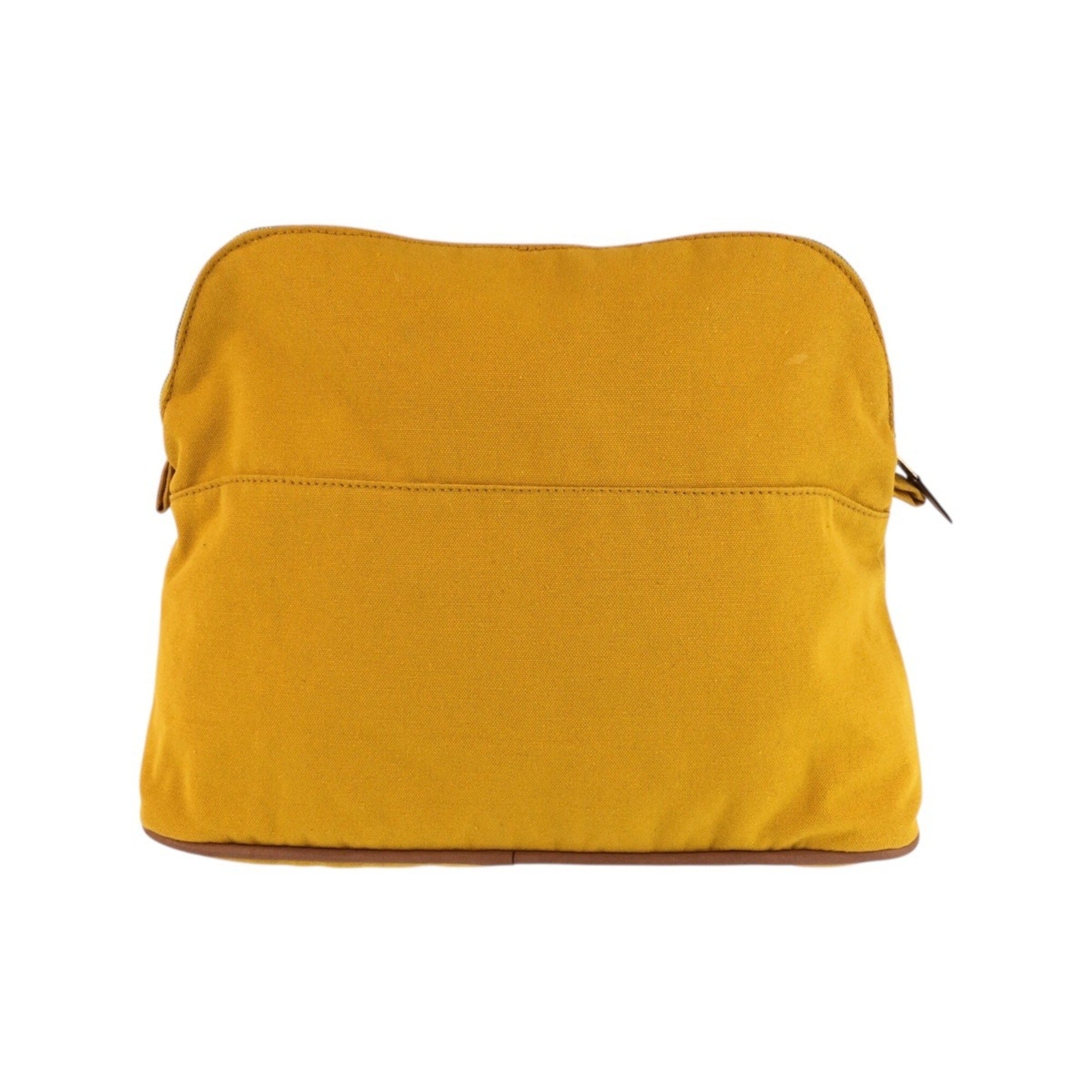 Hermes Mustard Yellow Canvas Handbag Pouch (Pre-Owned)