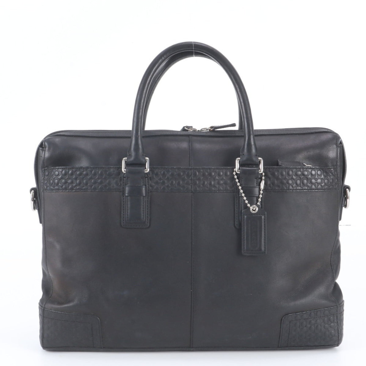 Coach Black Leather Briefcase Tote Bag (Pre-Owned)