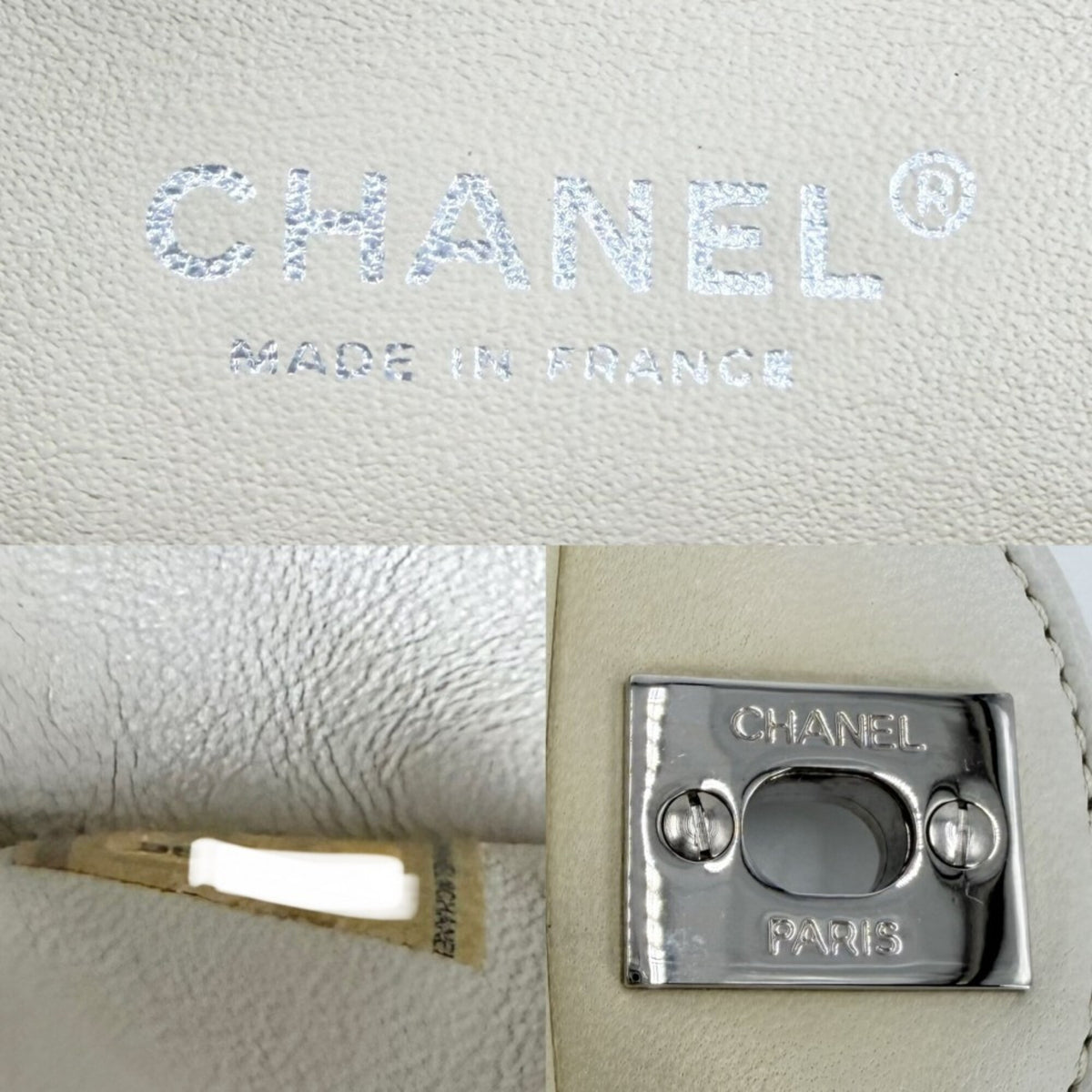 Chanel White Tweed Leather Shoulder Bag (Pre-Owned)