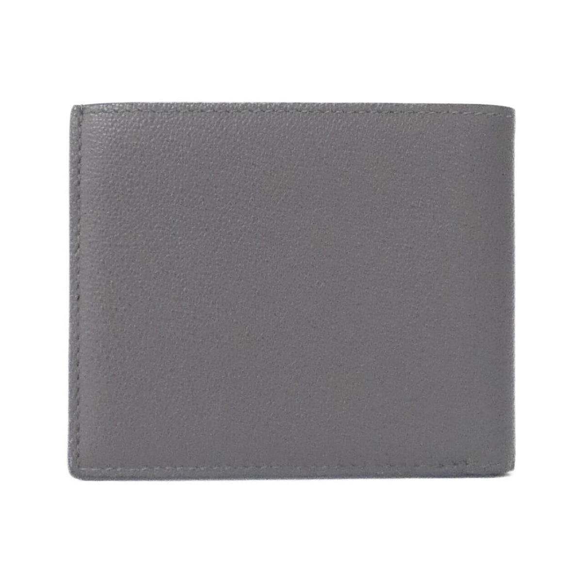 Bvlgari Gray Leather Bill Wallet (Bi-Fold) (Pre-Owned)