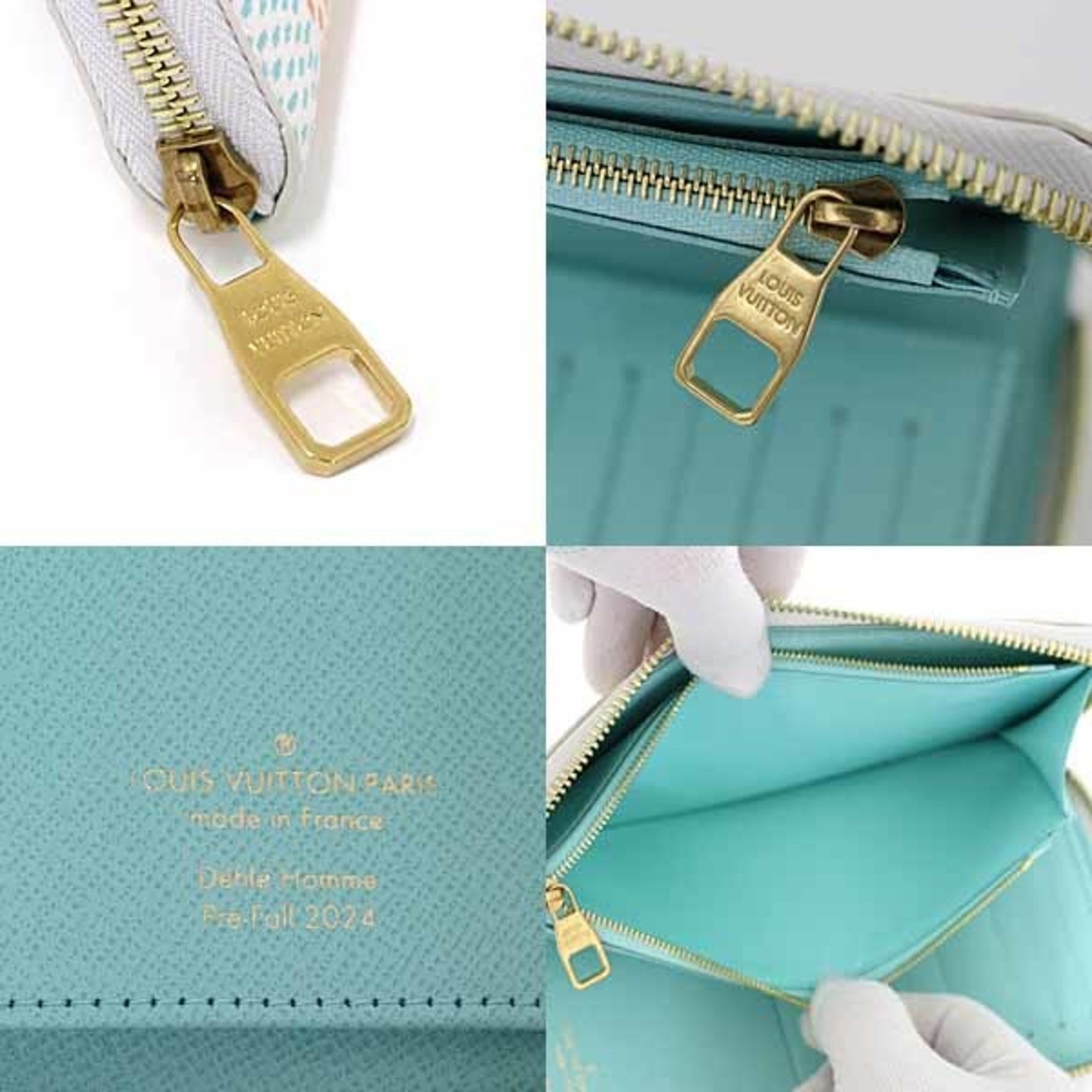 Louis Vuitton Damier Multi-Color White Long Wallet (Bi-Fold) (Pre-Owned)