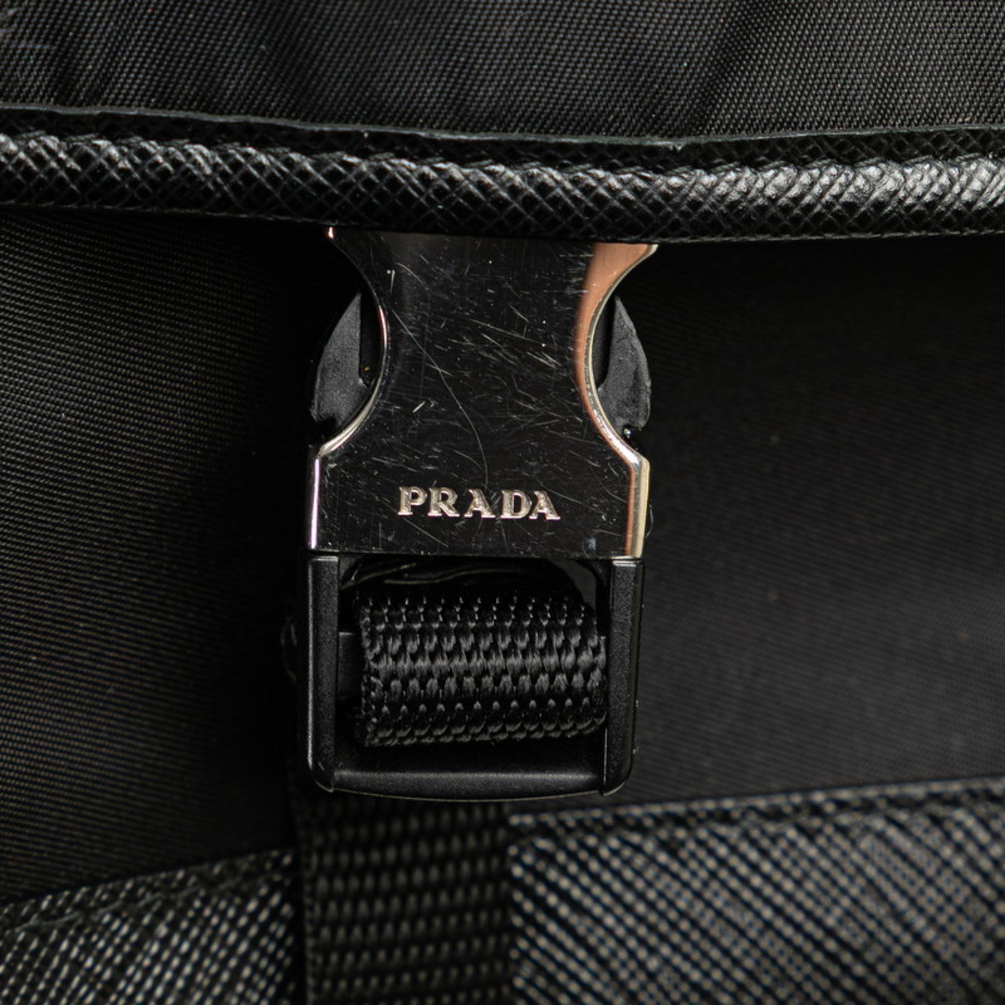 Prada Black Nylon Leather Fanny Pack (Pre-Owned)