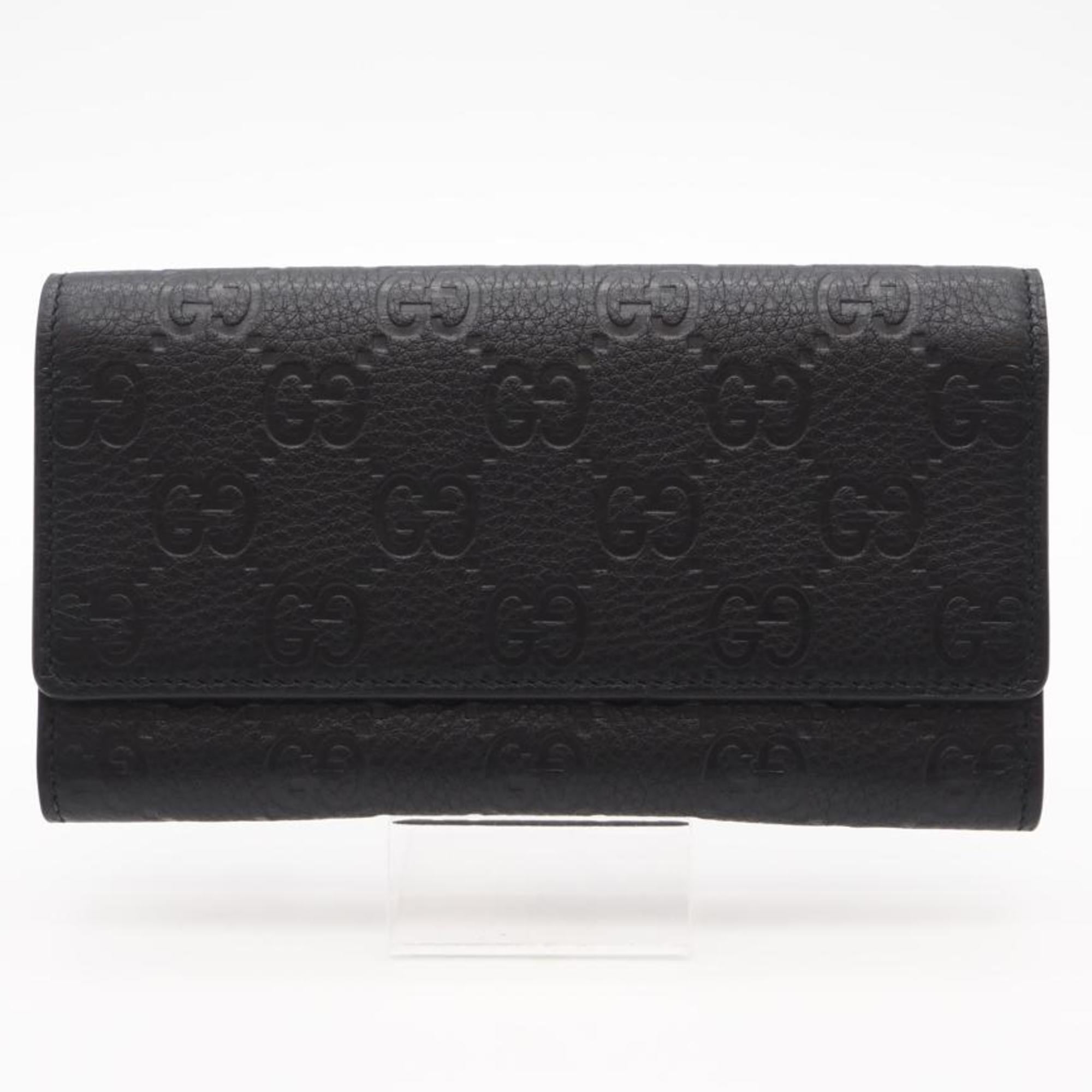 Gucci Black Leather Long Wallet (Bi-Fold) (Pre-Owned)