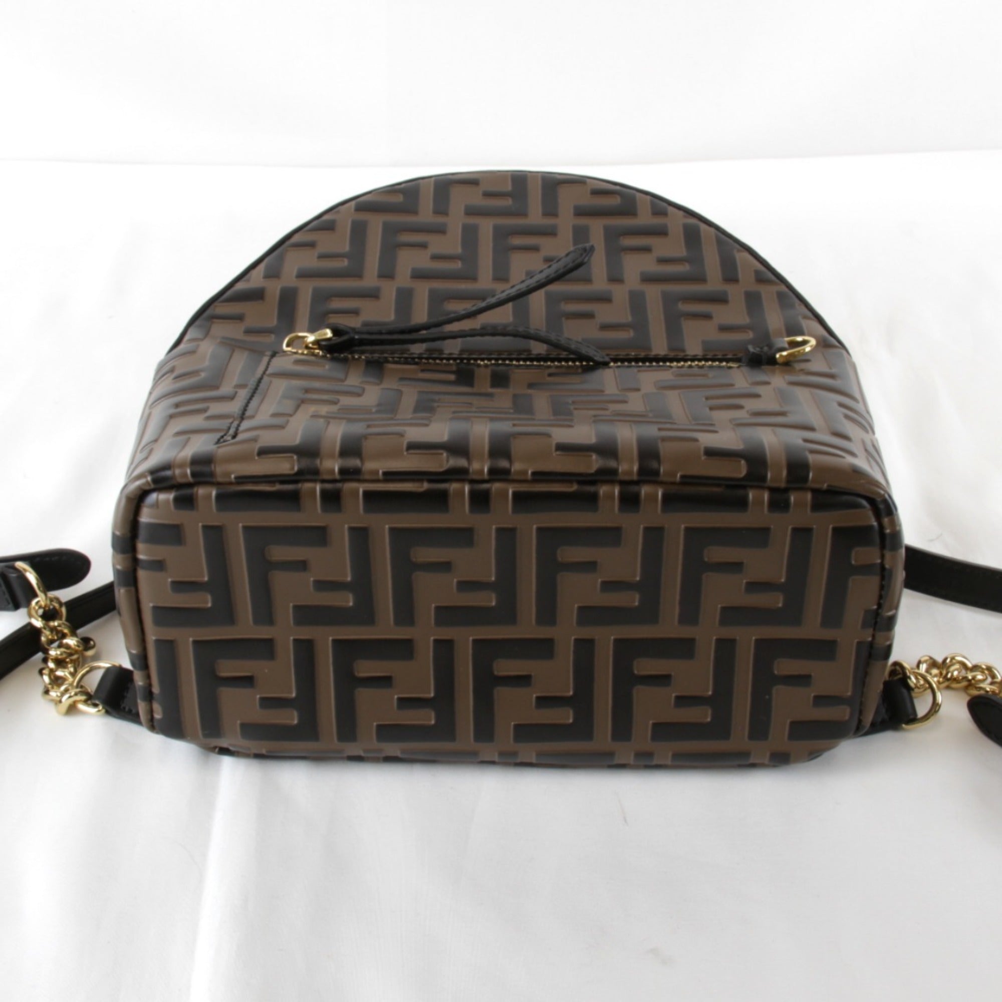 Fendi Zucca Brown Pvc Leather Backpack (Pre-Owned)