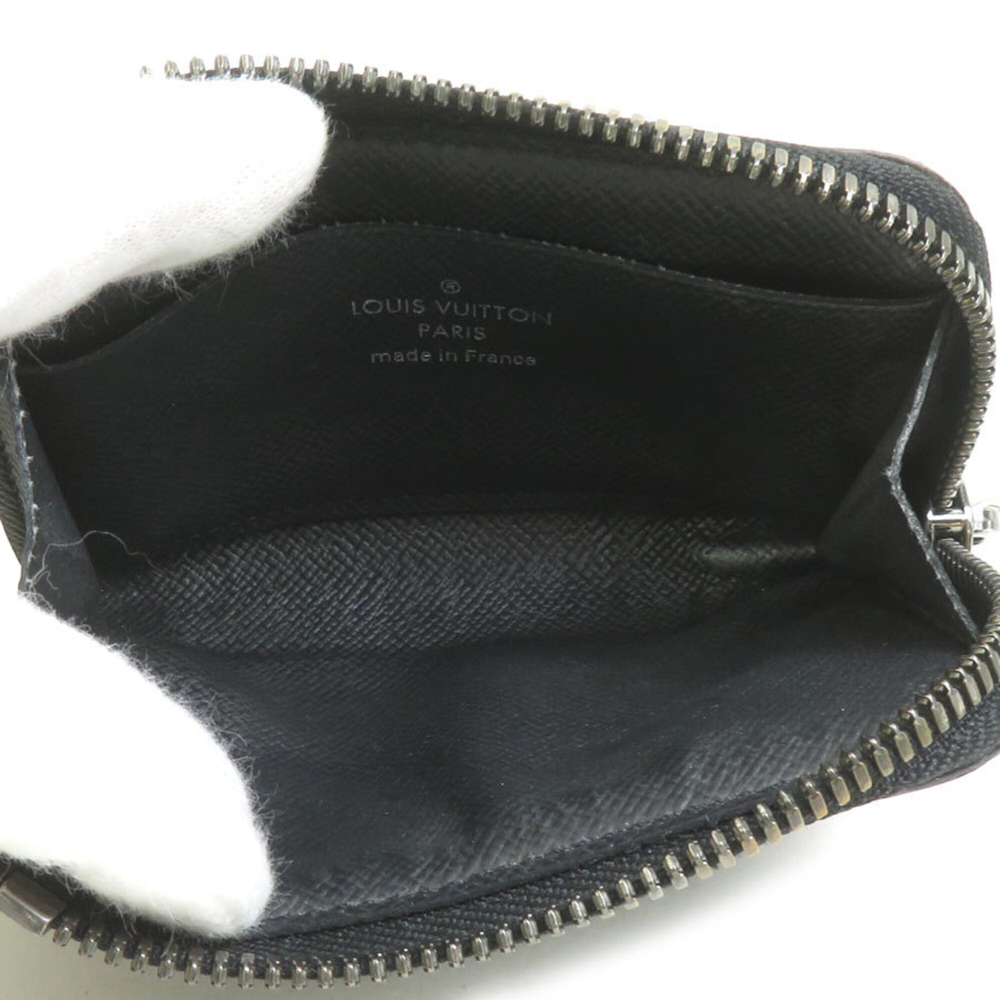 Louis Vuitton Black Gray Monogram Eclipse Monogram Eclipse Coin Purse/Coin Case (Pre-Owned)