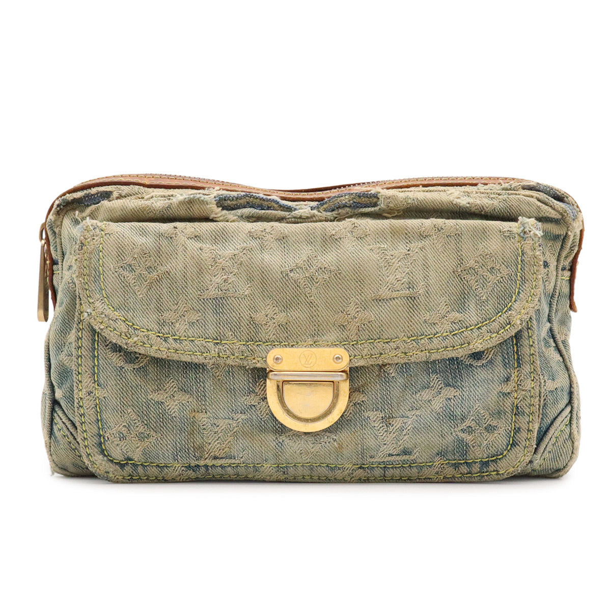 Louis Vuitton Blue Monogram Monogram Denim Fanny Pack Shoulder Bag Sling Bag (Pre-Owned)