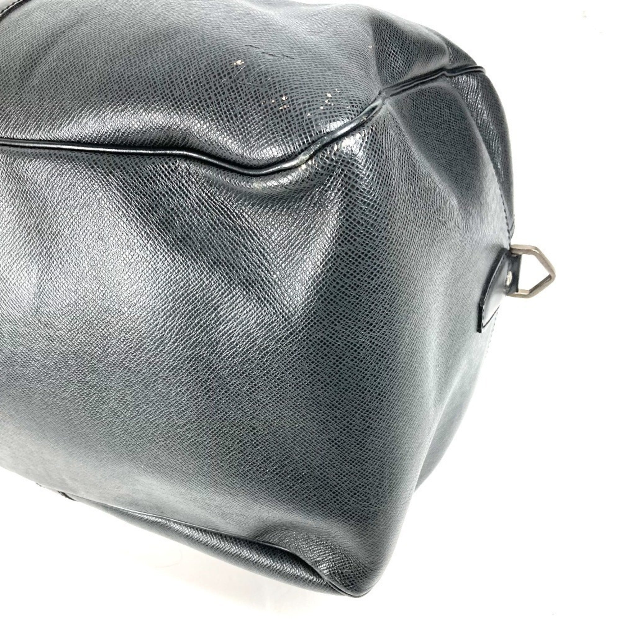 Louis Vuitton Taiga Ardoise Black Taiga Leather Boston Bag (Pre-Owned)