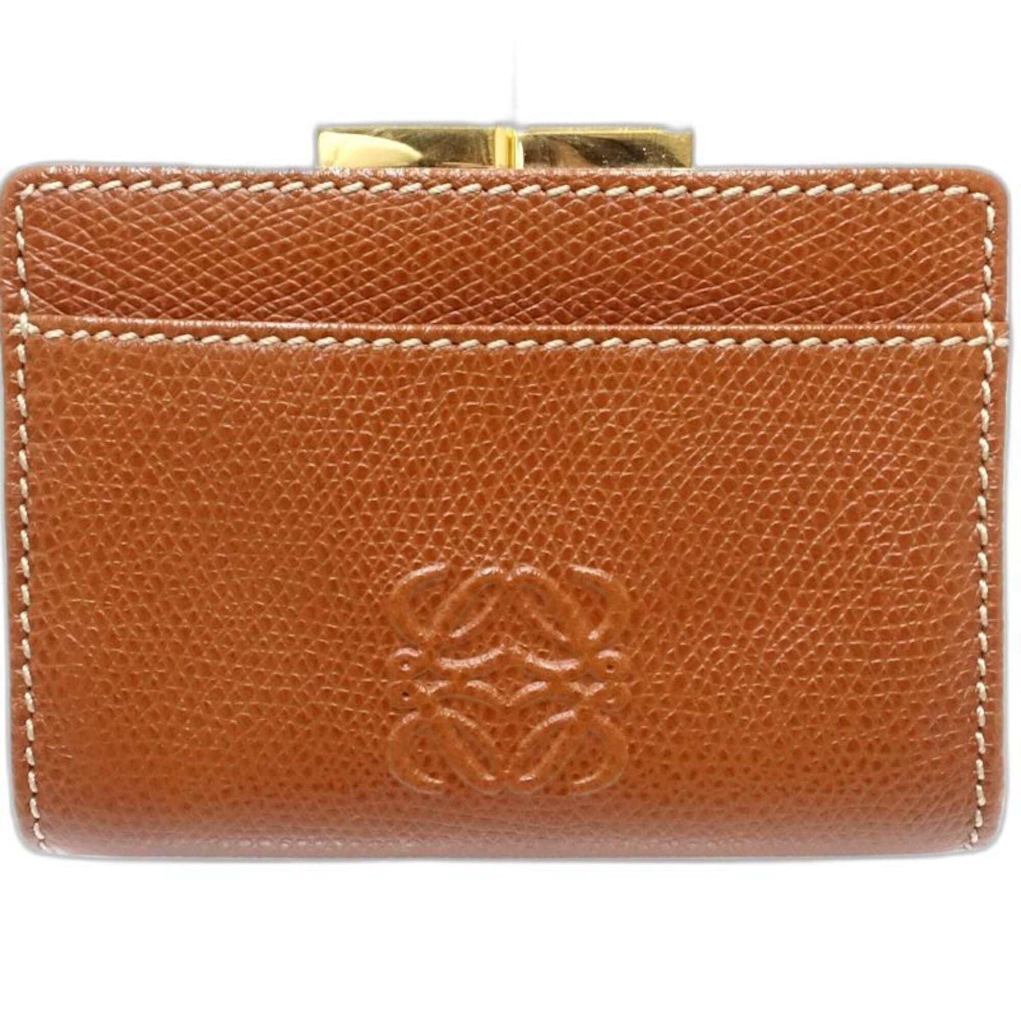 Loewe Brown Leather Coin Purse/Coin Case (Pre-Owned)