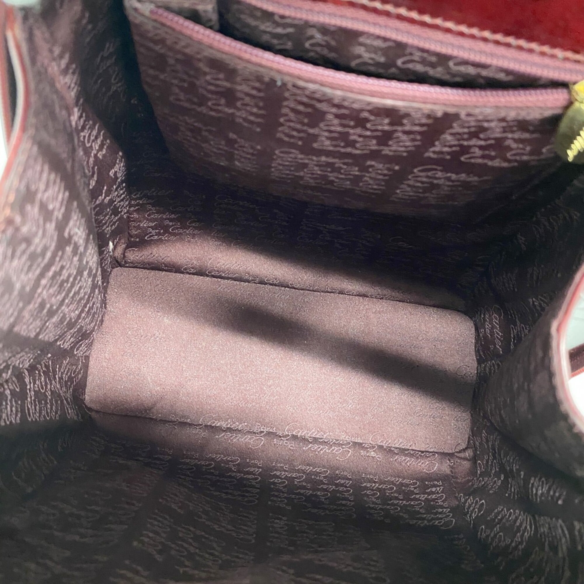 Cartier Bordeaux Leather Backpack (Pre-Owned)