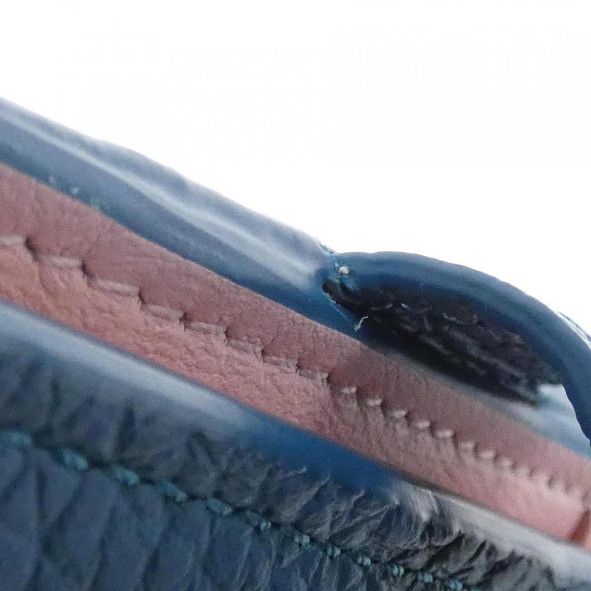 Louis Vuitton Blue Leather Long Wallet (Bi-Fold) (Pre-Owned)