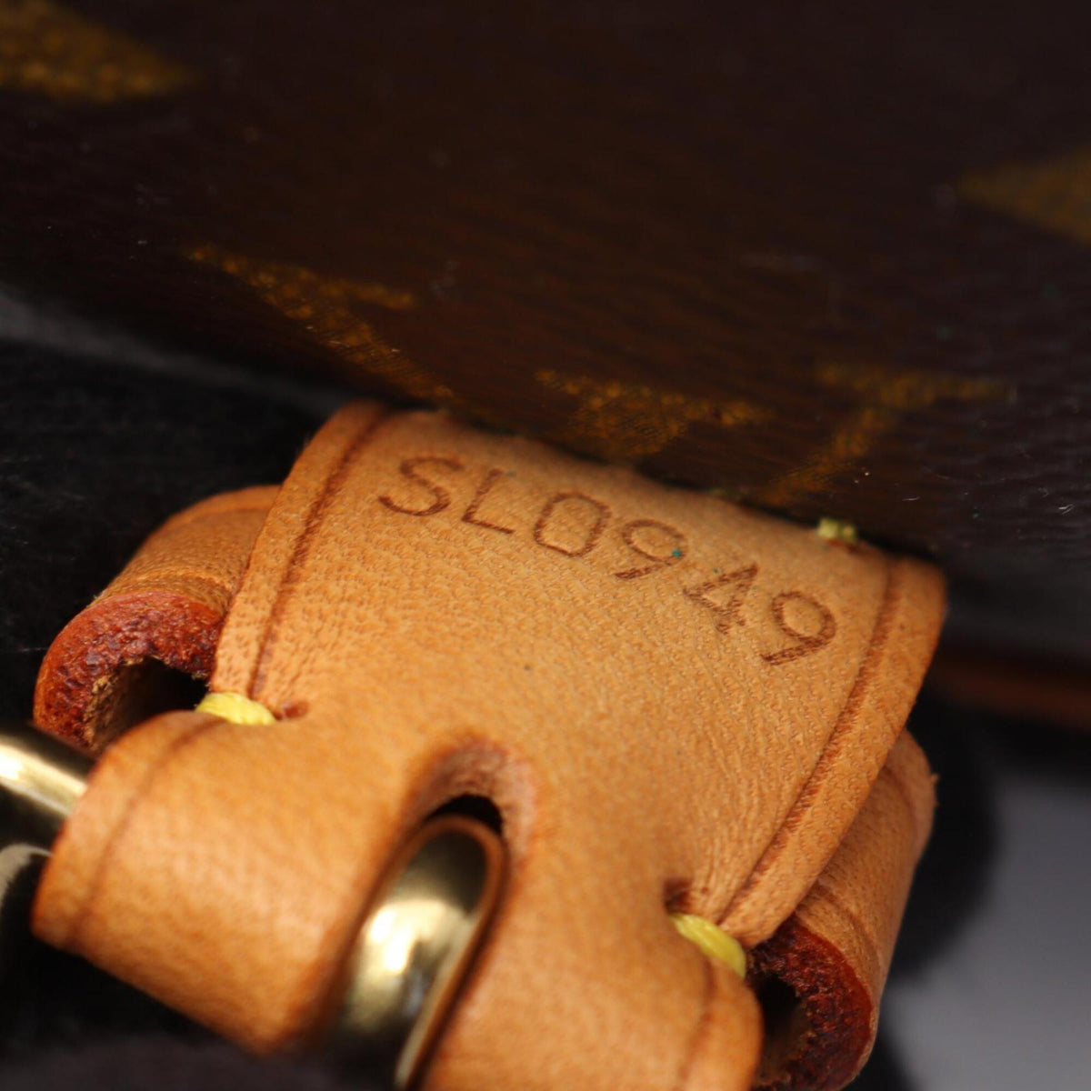 Louis Vuitton Brown Coated Canvas Leather Handbag Shoulder Bag (Pre-Owned)