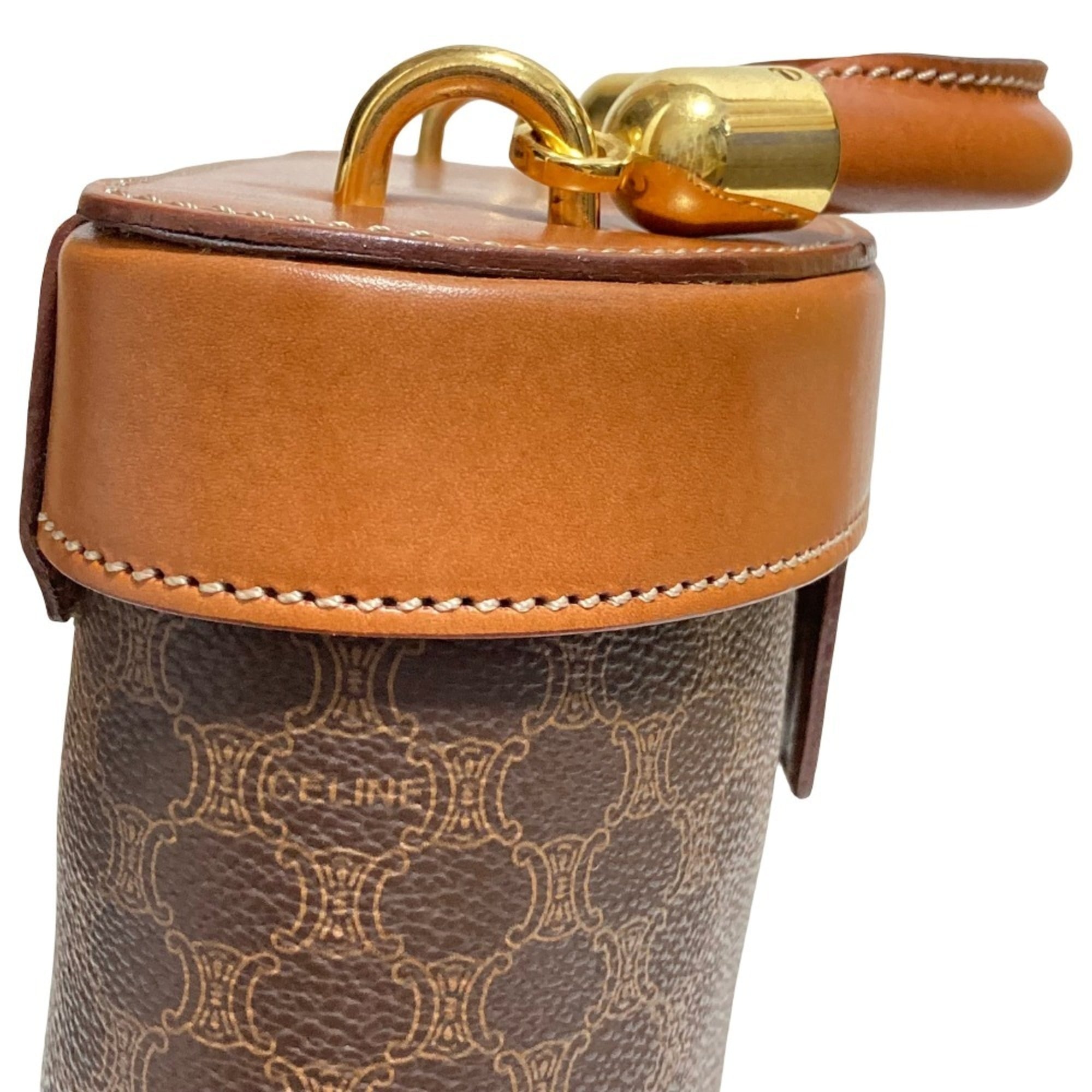 Celine Brown Pvc Leather Shoulder Bag Vanity Bag (Pre-Owned)