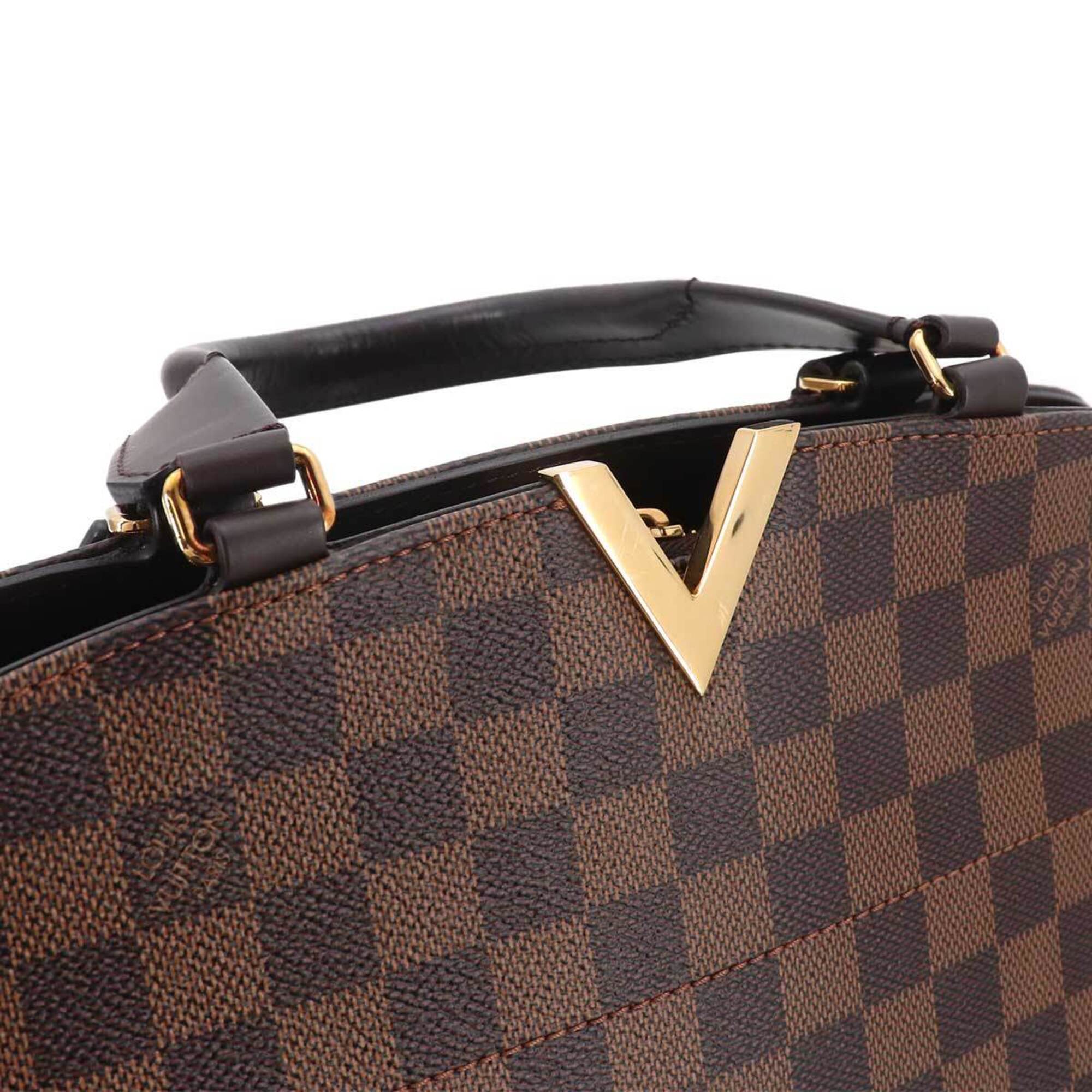 Louis Vuitton Ebene Damier Canvas Handbag Shoulder Bag (Pre-Owned)