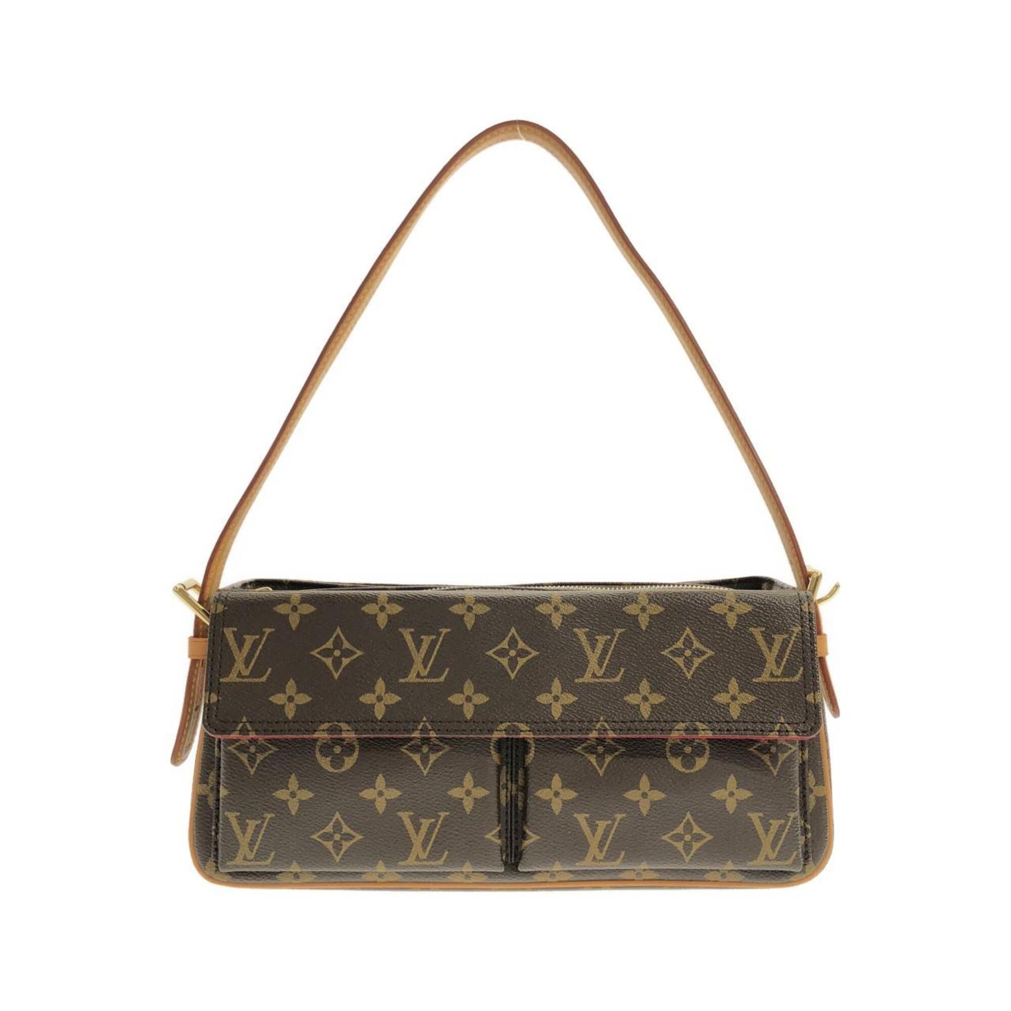 Louis Vuitton Marron Coated Canvas Shoulder Bag (Pre-Owned)